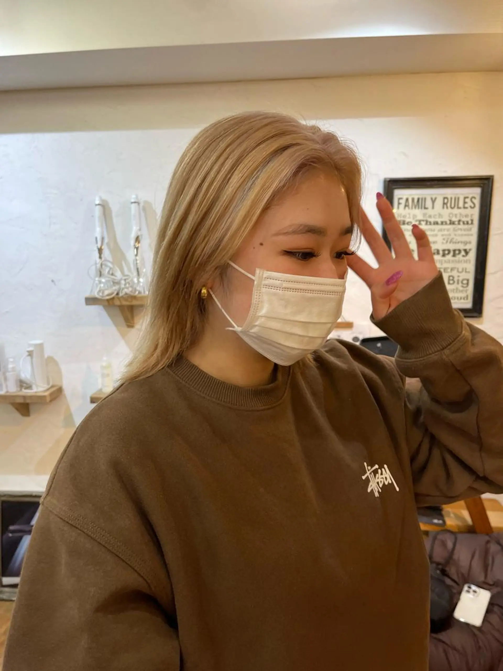 カラー ヘアアレンジ ヘアカラー トリートメント 180° OneEightyDegrees 中目黒所属・Himari 【ハイトーンカラー】のヘアスタイル