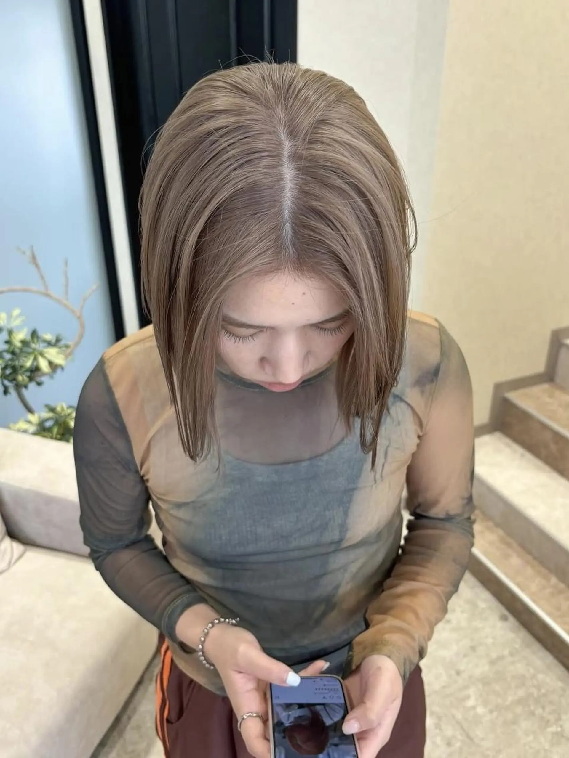 ミディアム ヘアカラー MATTY rioのヘアスタイル