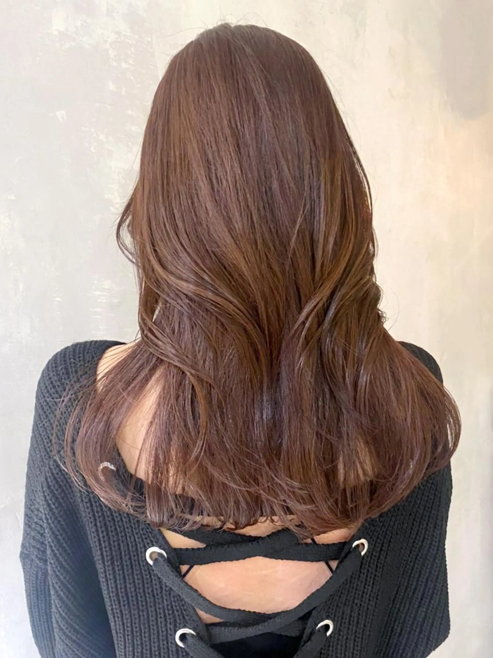 セミロング カラー パーマ ヘアアレンジ ブラウンカラー レッドカラー レッドブラウン レイヤーカット カット ヘアカラー トリートメント ITbyALBUM 松戸のヘアスタイル