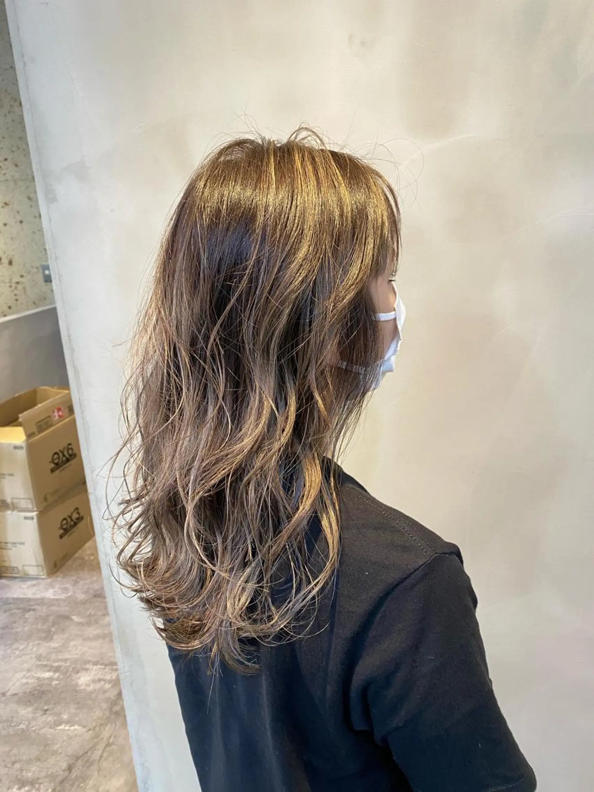 セミロング カラー グラデーションカラー グレージュ ハイライトカラー ハイライト Sail所属・Sail 【セイル】のヘアスタイル