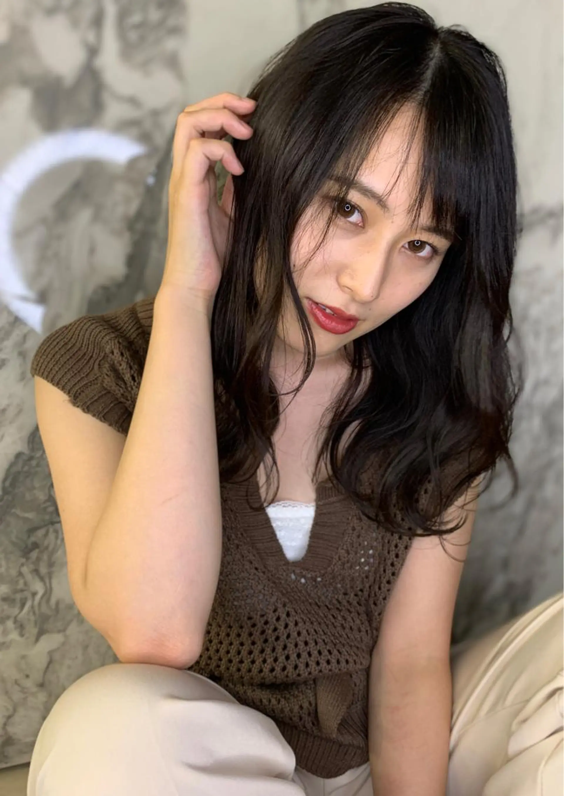 セミロング 心斎橋/海外レイヤー 募集中三好玲奈のヘアスタイル