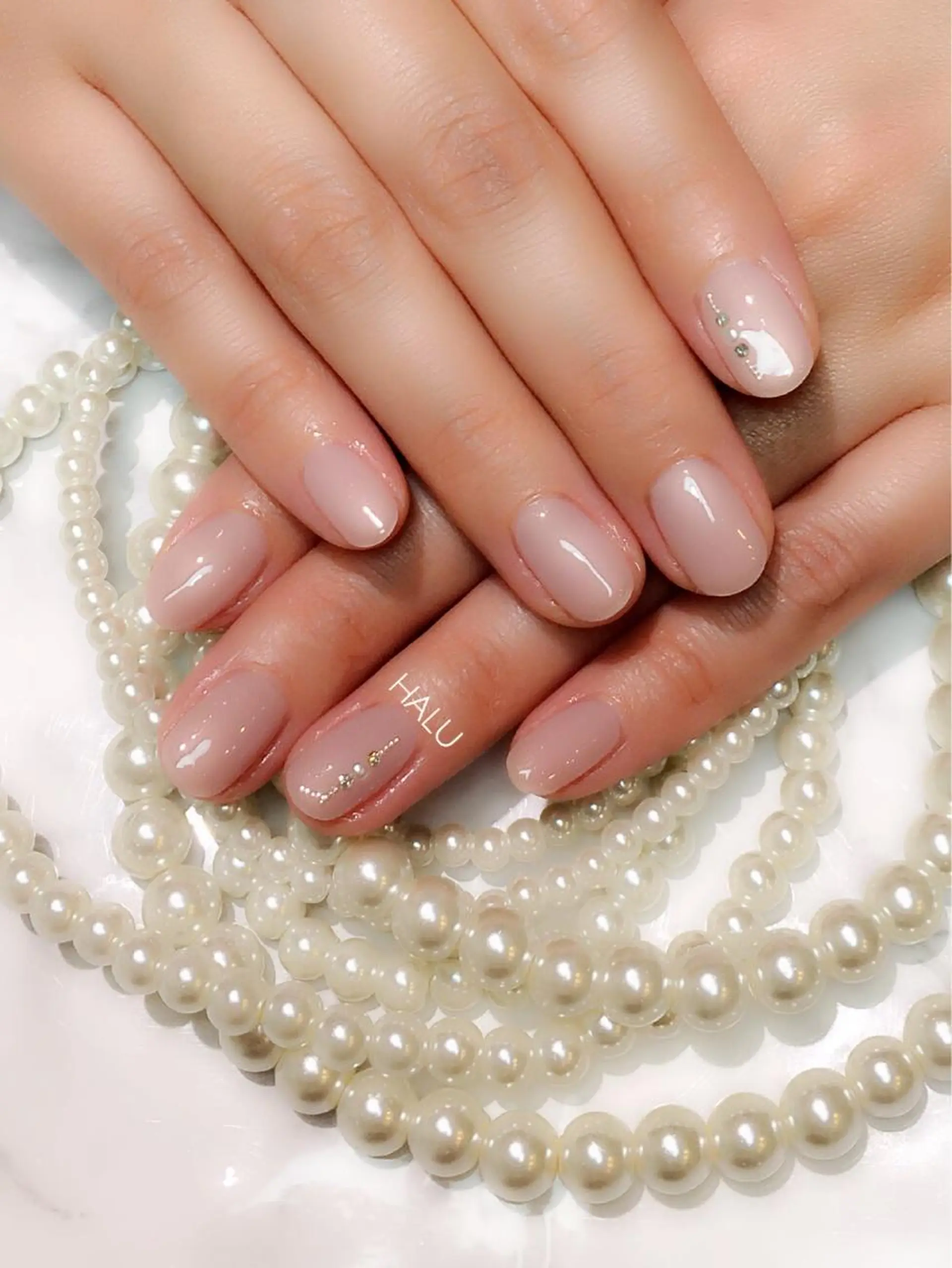 ネイル ワンカラーネイル ピンク HALU ハルのネイルデザイン