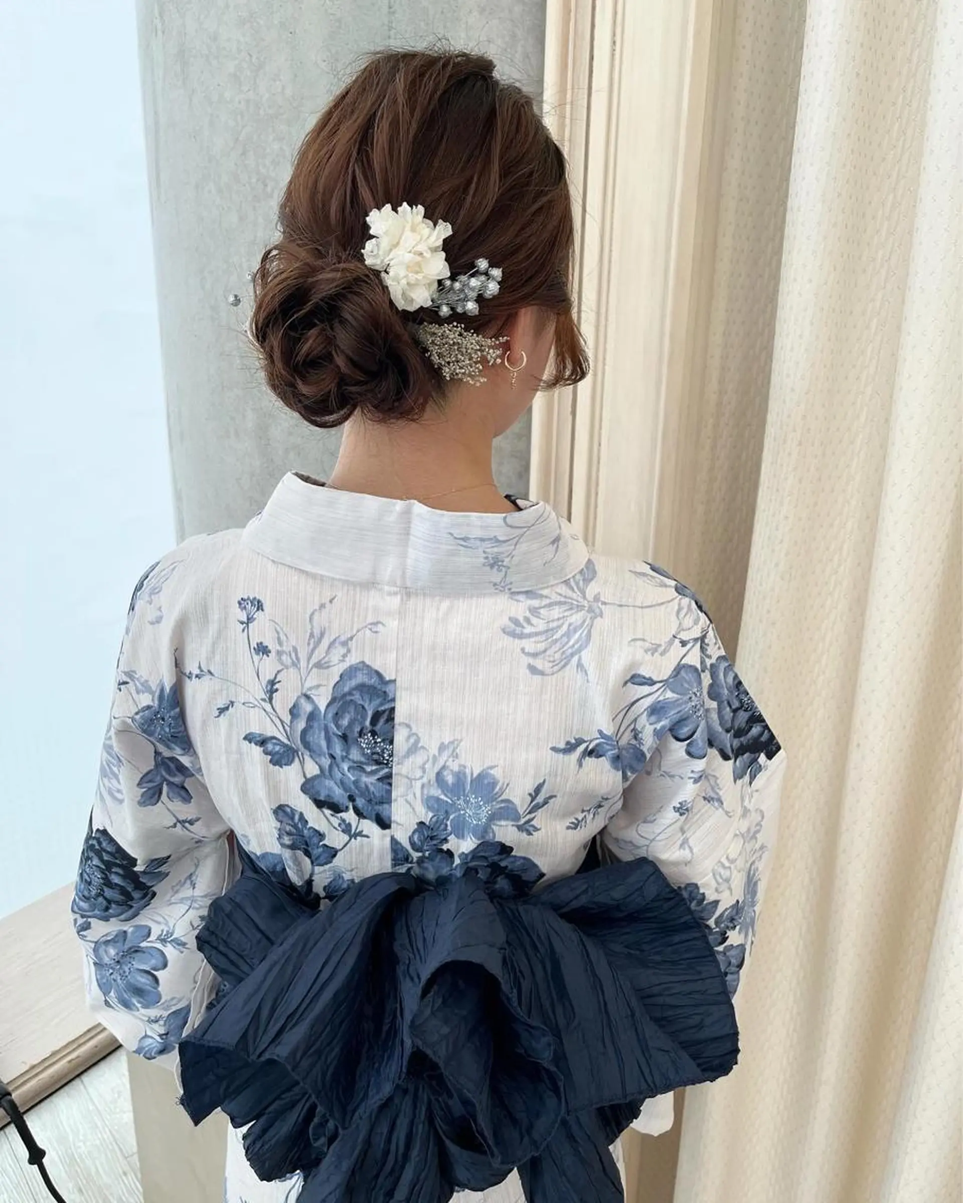 セミロング ヘアアレンジ 浴衣 着付け サソウ ユリエ🥥のヘアスタイル