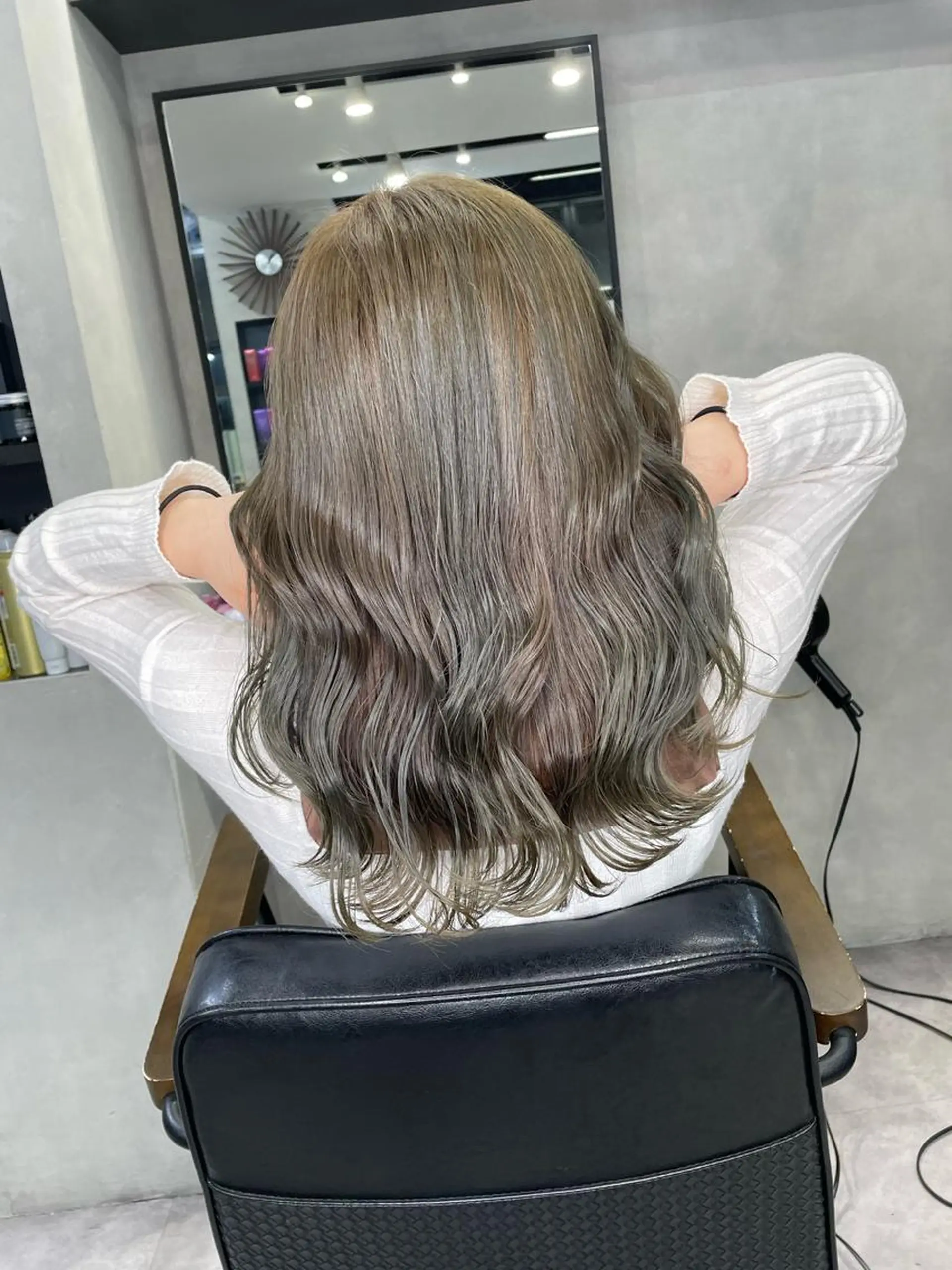 セミロング カラー ヘアアレンジ アッシュ 透明感カラー 👑最高級エクステ 👑新宿/タイセイのヘアスタイル