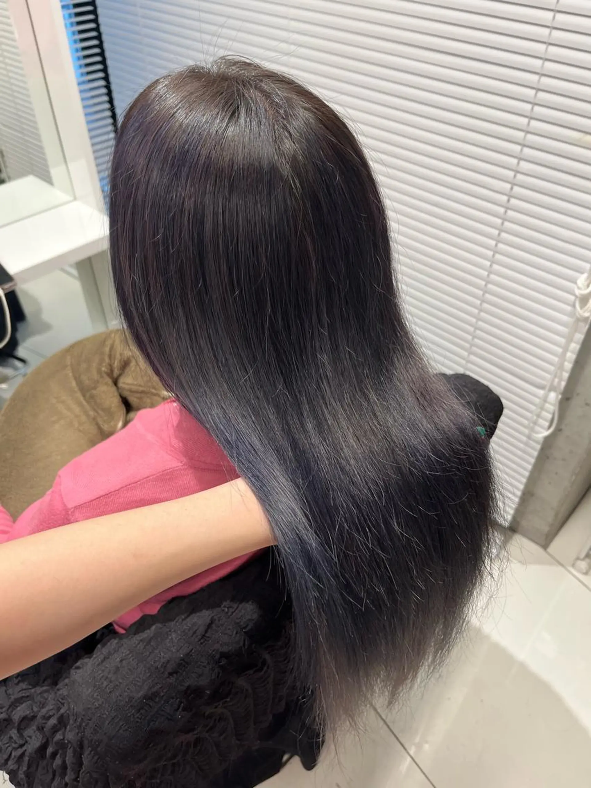 セミロング カラー ラベンダーカラー ラベンダーグレー りおな/エクステ /ミルクティーカラーのヘアスタイル