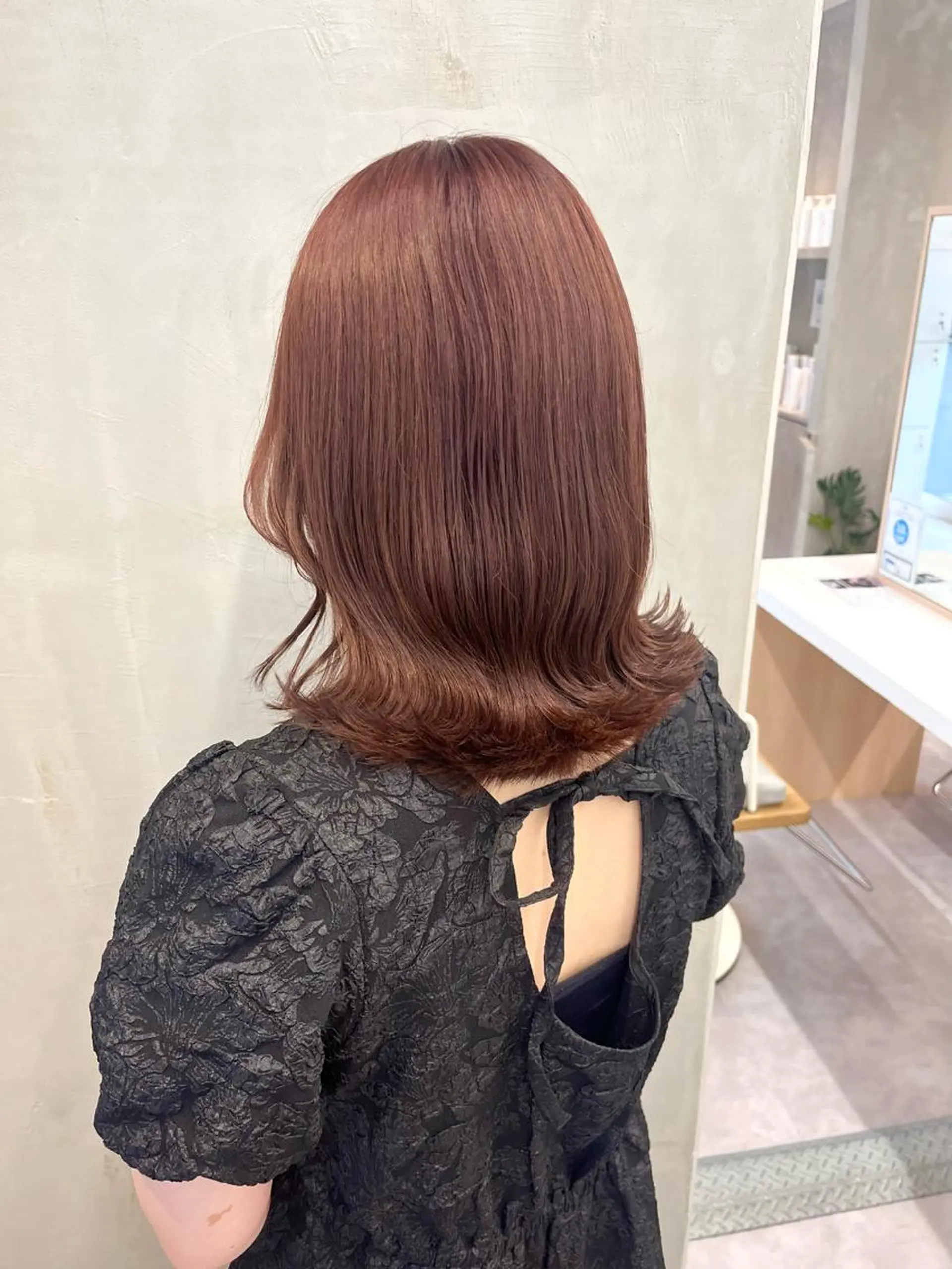 ミディアム カラー ブラウンカラー ピンクカラー ピンクブラウン charer eye salon所属・マブチ キサラのマツエク・マツパデザイン