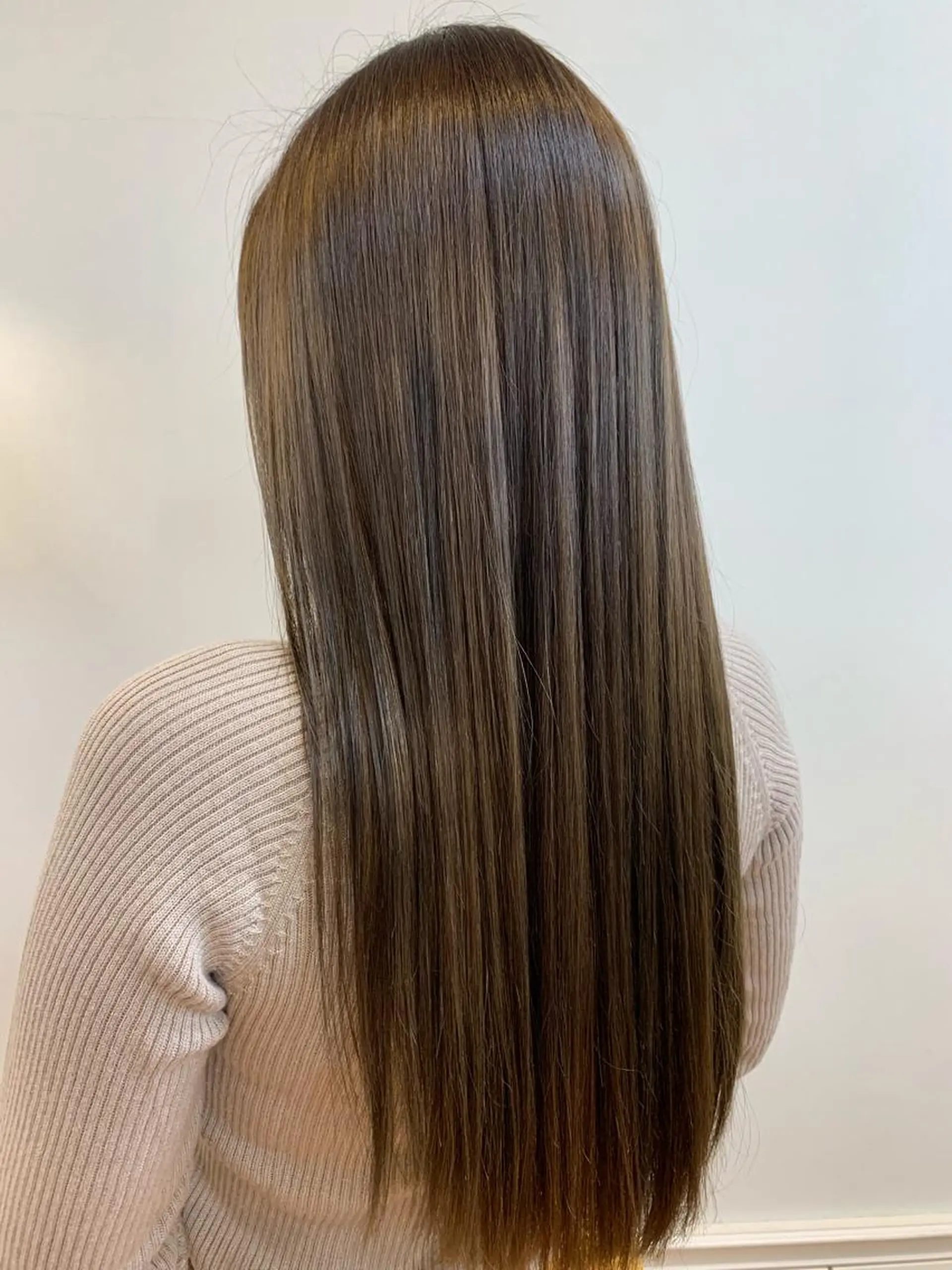 ロング ボブ くせ毛 ハイライト 髪質改善 レイヤーカット 髪質改善✨縮毛矯正 美髪担当・大西真奈のヘアスタイル