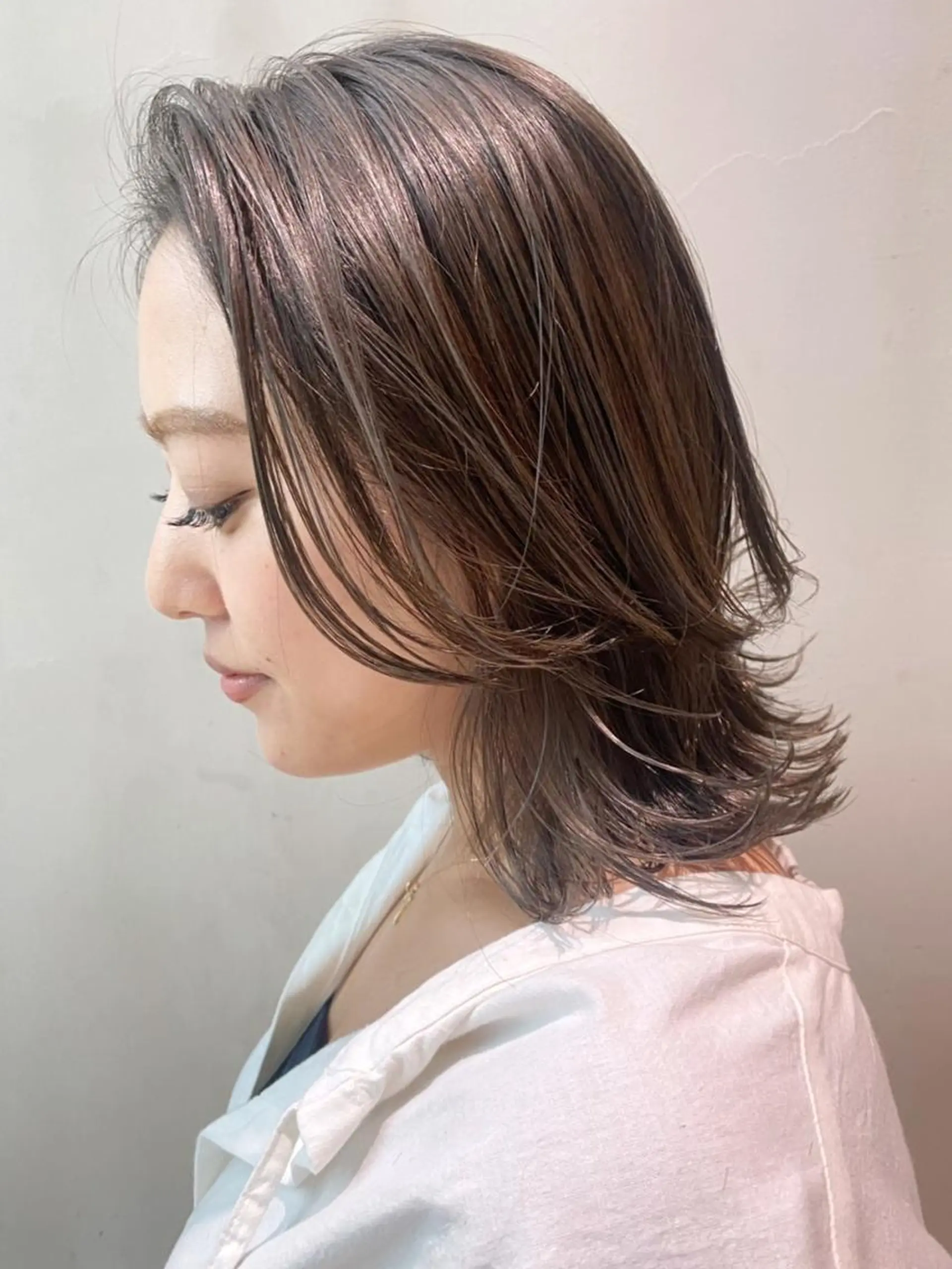 ミディアム カラー パーマ ヘアアレンジ ITbyALBUM 藤沢店のヘアスタイル