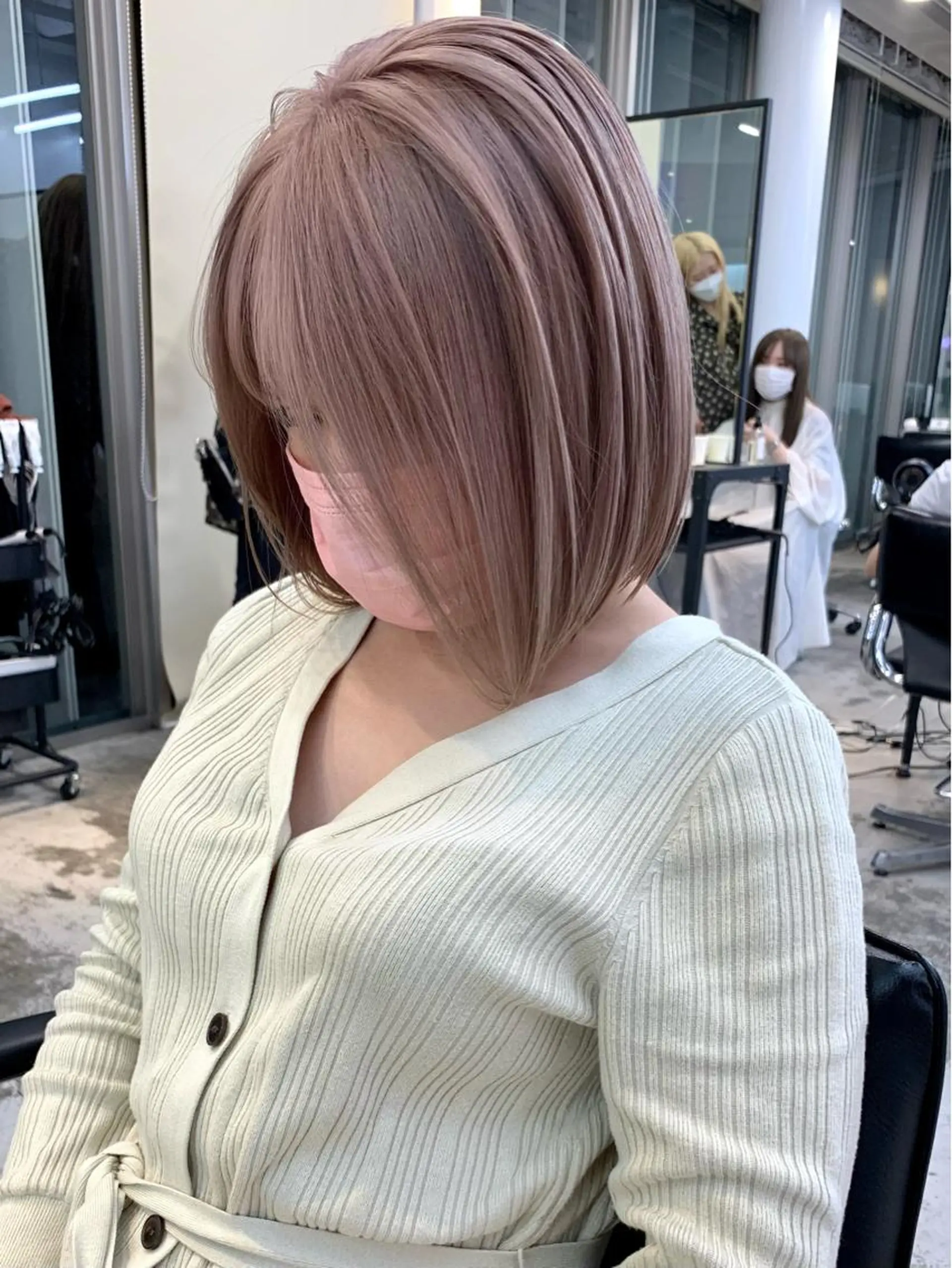 ミディアム カラー ヘアアレンジ ハイトーン/美髪矯正 🍃大江拓実のヘアスタイル