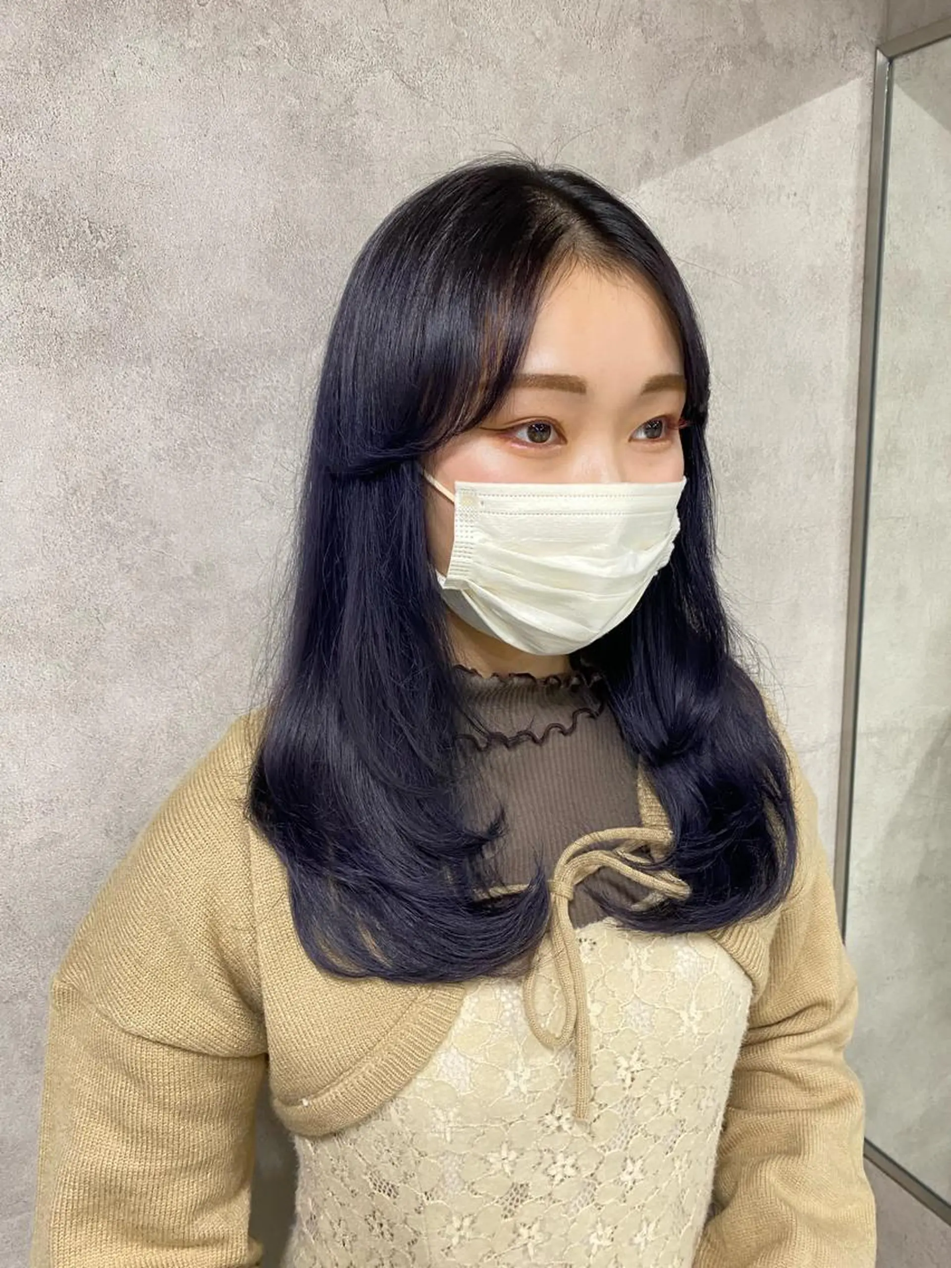 セミロング カラー ヘアカラー トリートメント レイヤー/柔色 カラー/SAkiのヘアスタイル