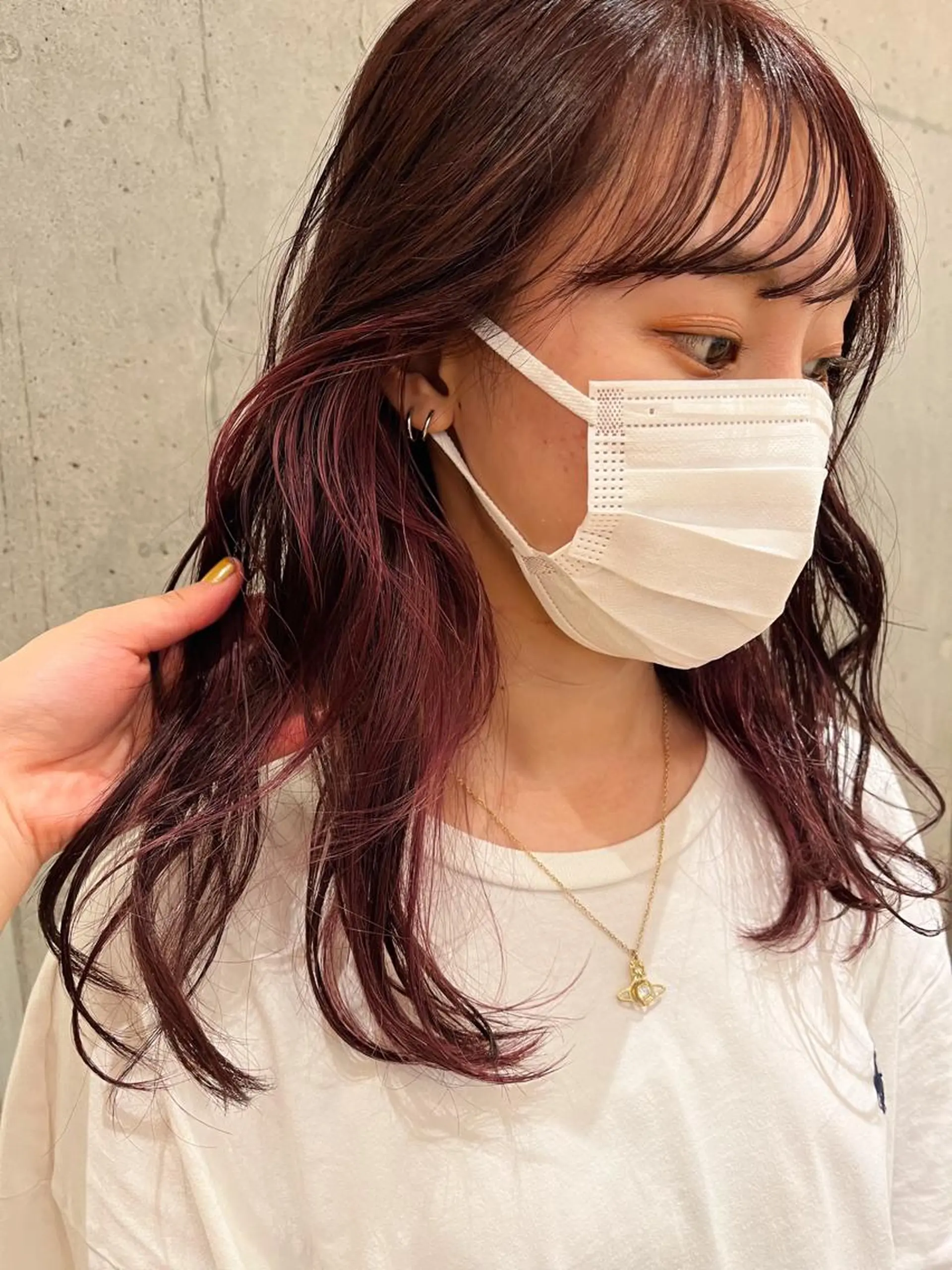 ロング カラー インナーカラー 暖色/パーマ 🌼クニトウメイのヘアスタイル