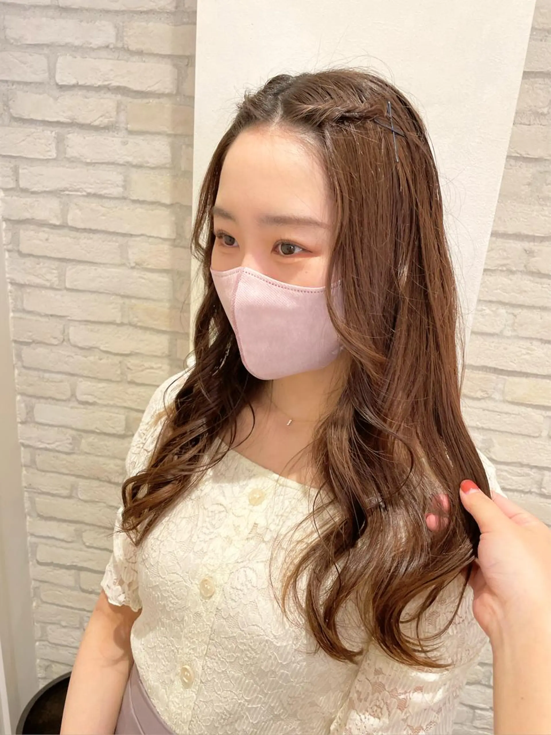 ロング カラー ヘアアレンジ ブラウンカラー 透明感カラー エクステ/ハイトーン 🐏☁️miminaのヘアスタイル