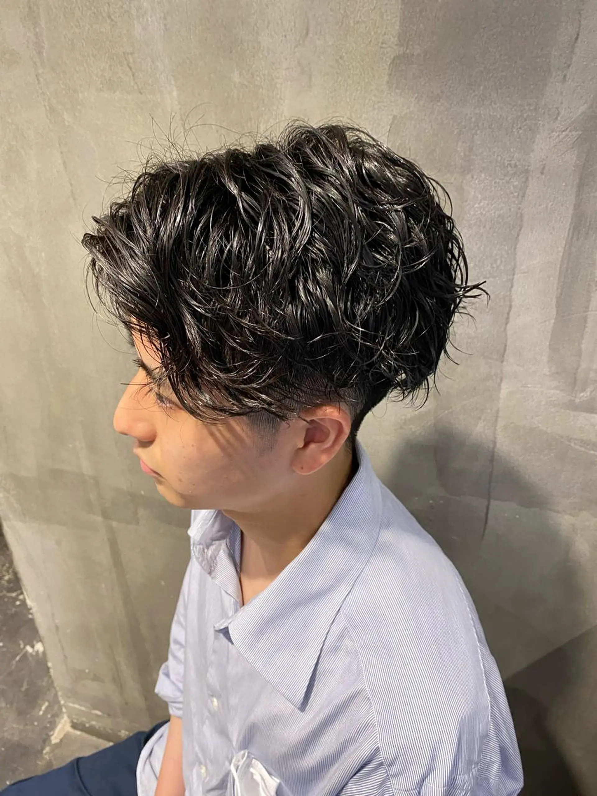 ショート パーマ メンズ カット パーマ Agu hair lore沼館店所属・八戸パーマ/メンズパ ーマ/シンゴ。のヘアスタイル