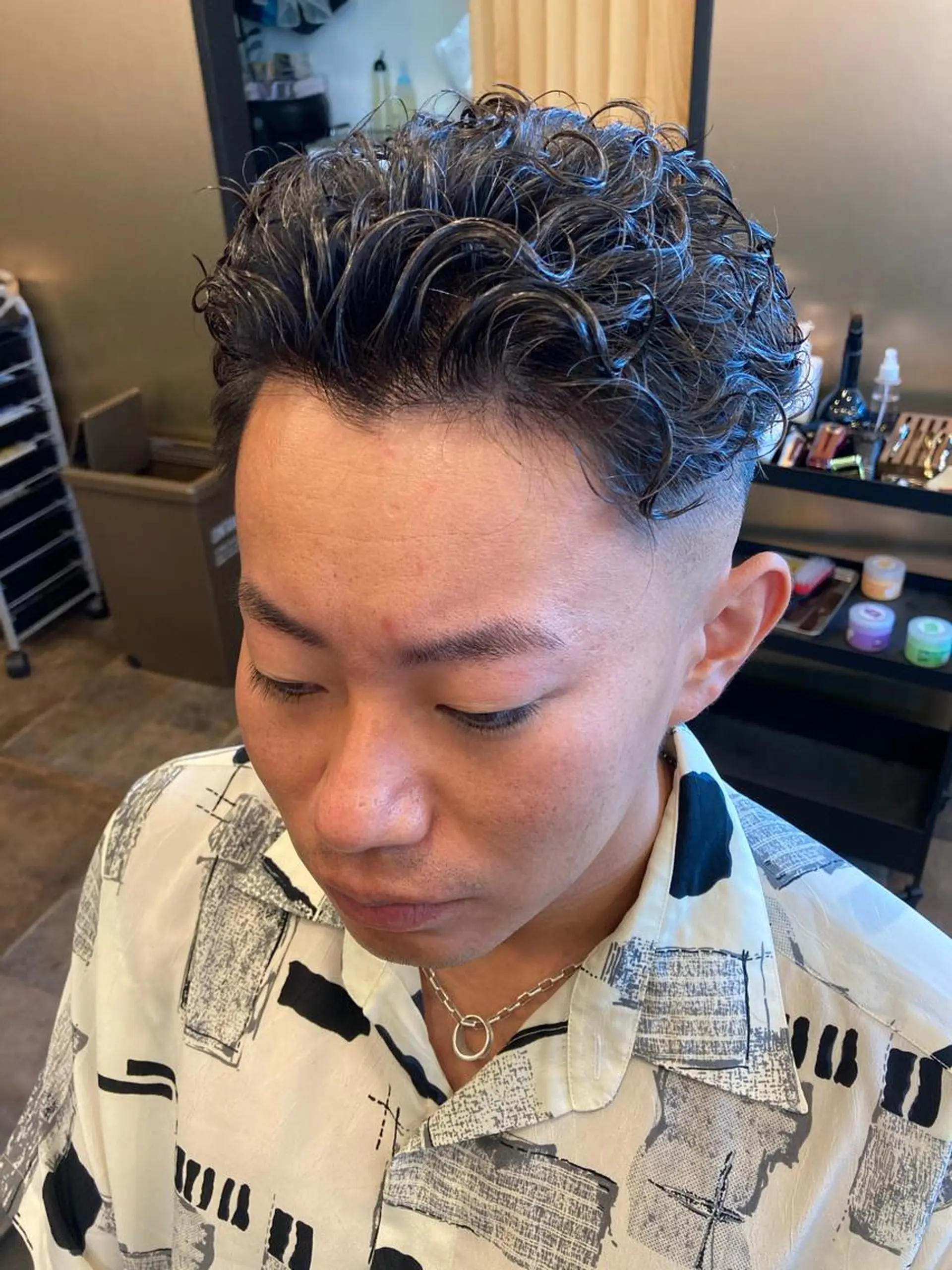 ショート カット パーマ 佐藤 匠悟のヘアスタイル