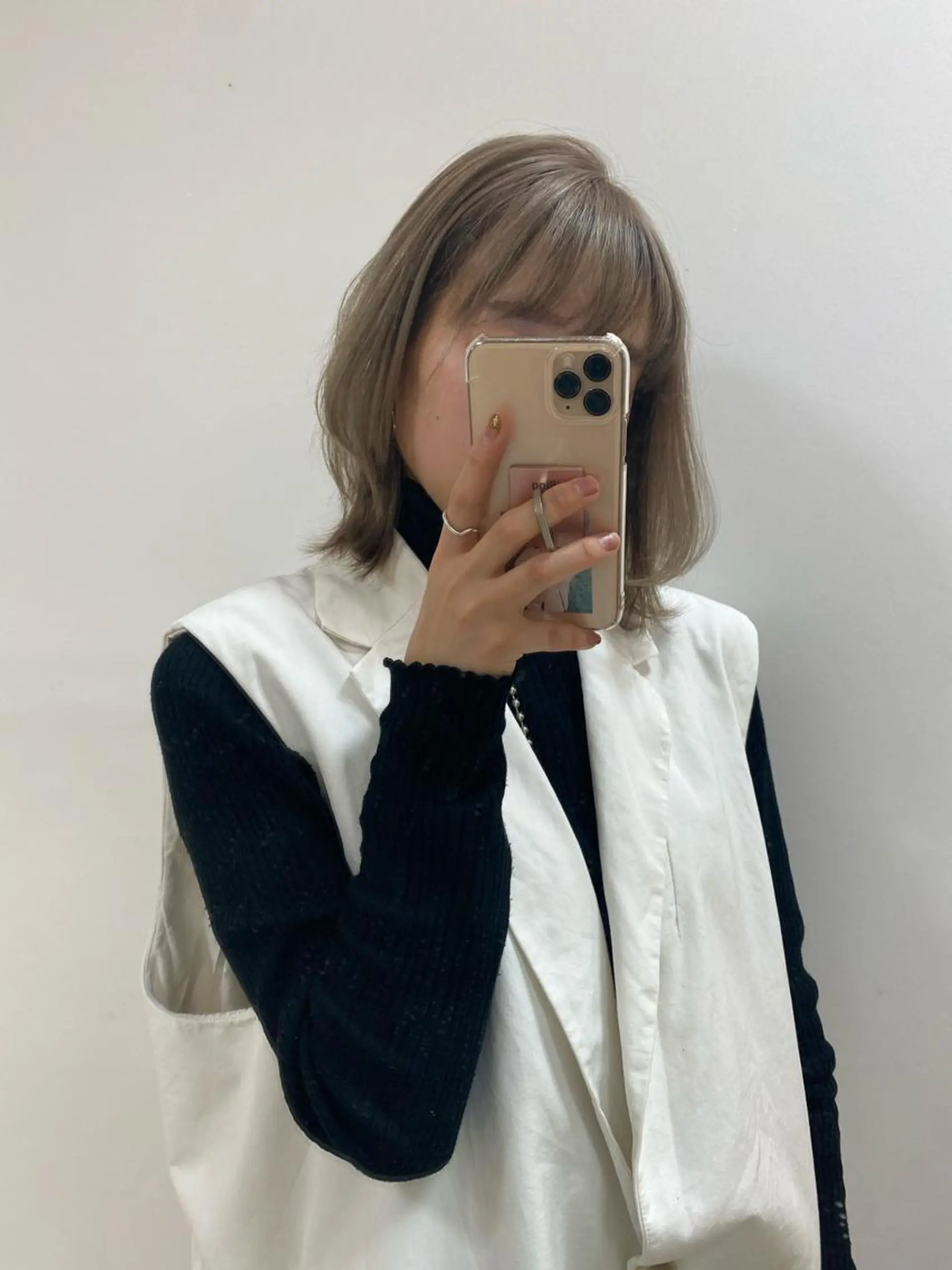 ミディアム カラー ヘアカラー レイヤー/ウルフ🤎 mayo.のヘアスタイル