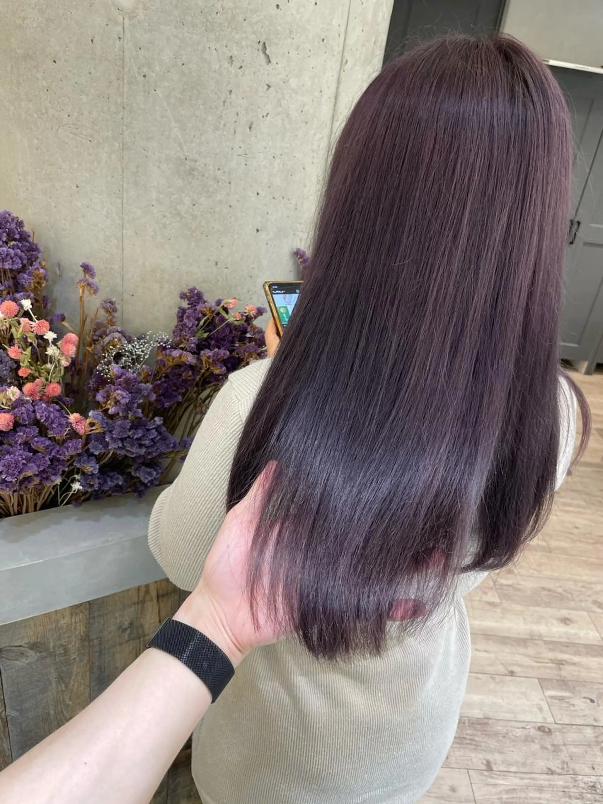 ロング パープルカラー ハイトーン特化サロン 🍑momo🍑のヘアスタイル