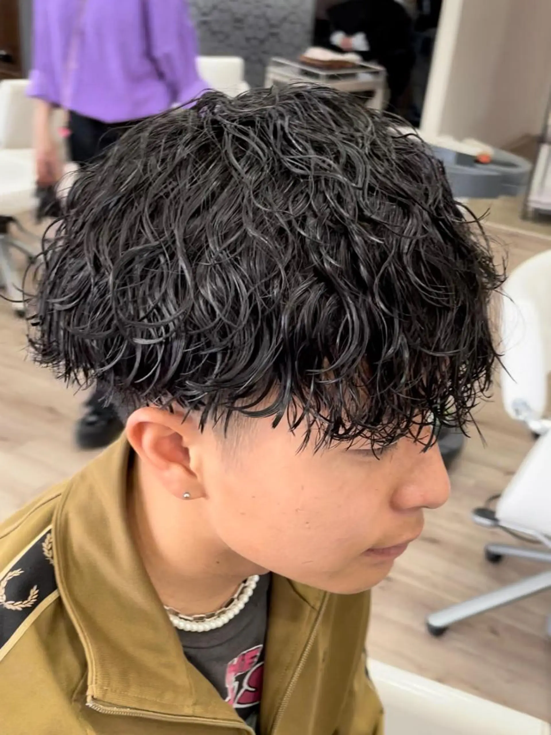 パーマ メンズ 波巻きパーマ カット パーマ アタ ムのヘアスタイル
