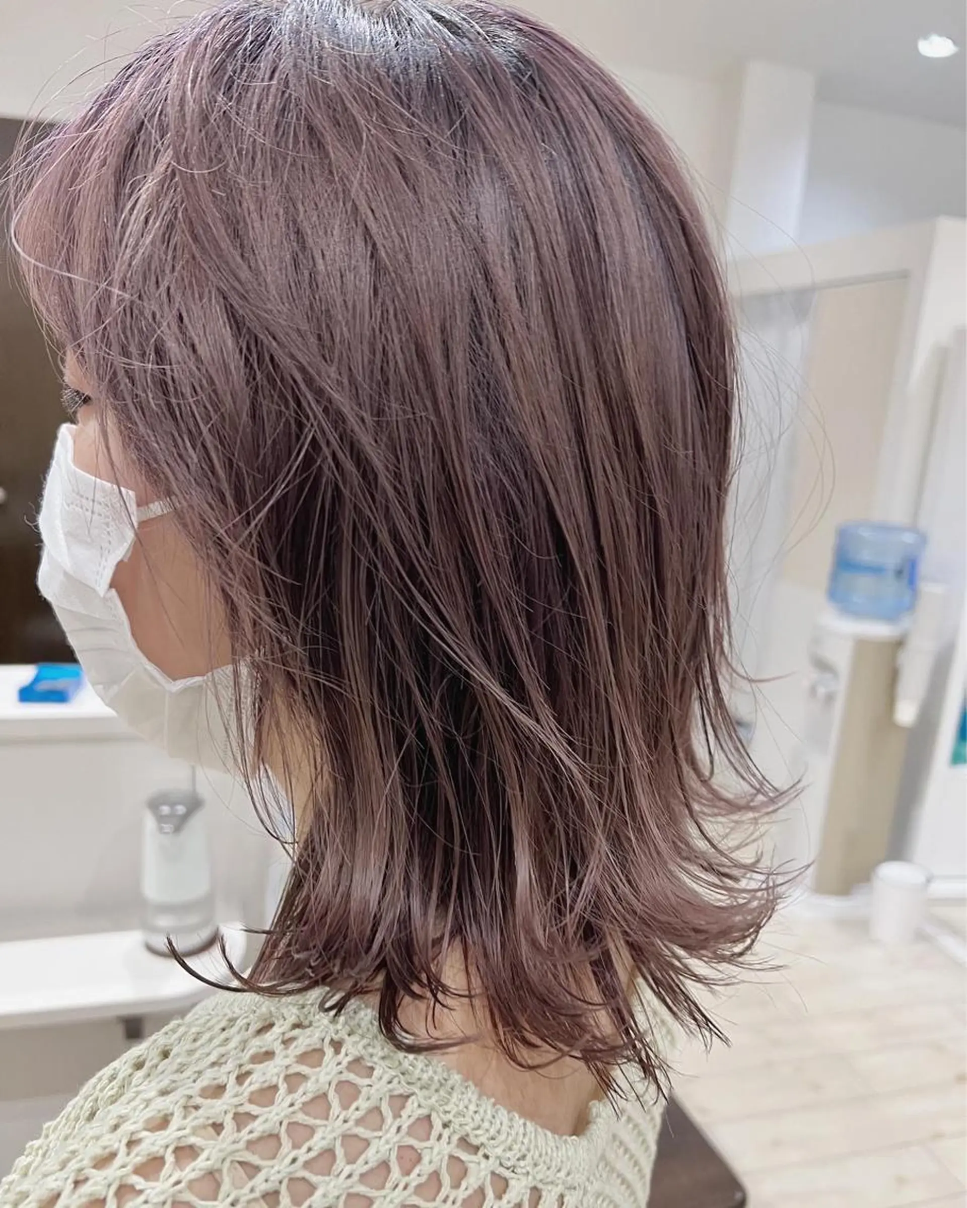 ミディアム カラー ベージュカラー ラベンダーカラー ラベンダーベージュ ピンクカラー ピンクラベンダー カット ヘアカラー トリートメント umi所属・NAKAGAWA YUICHIのヘアスタイル