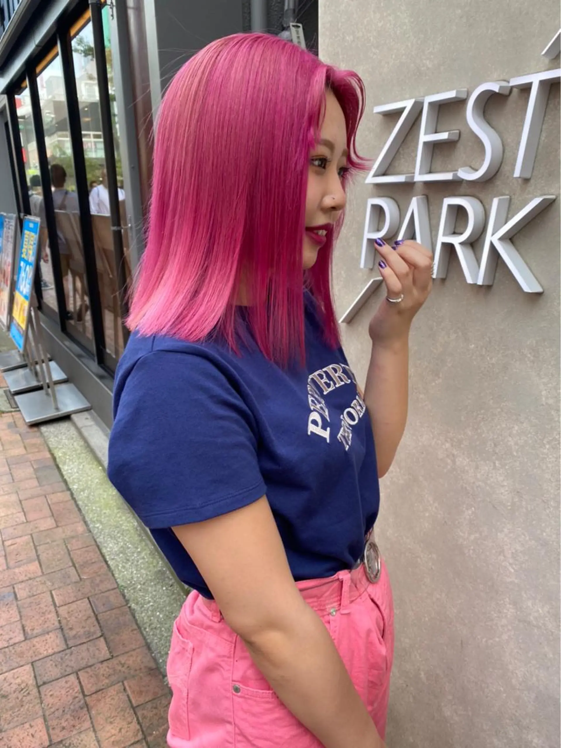 カラー ヘアカラー 🎀ボブ＋ハイトーン シュカ👶🏻のヘアスタイル