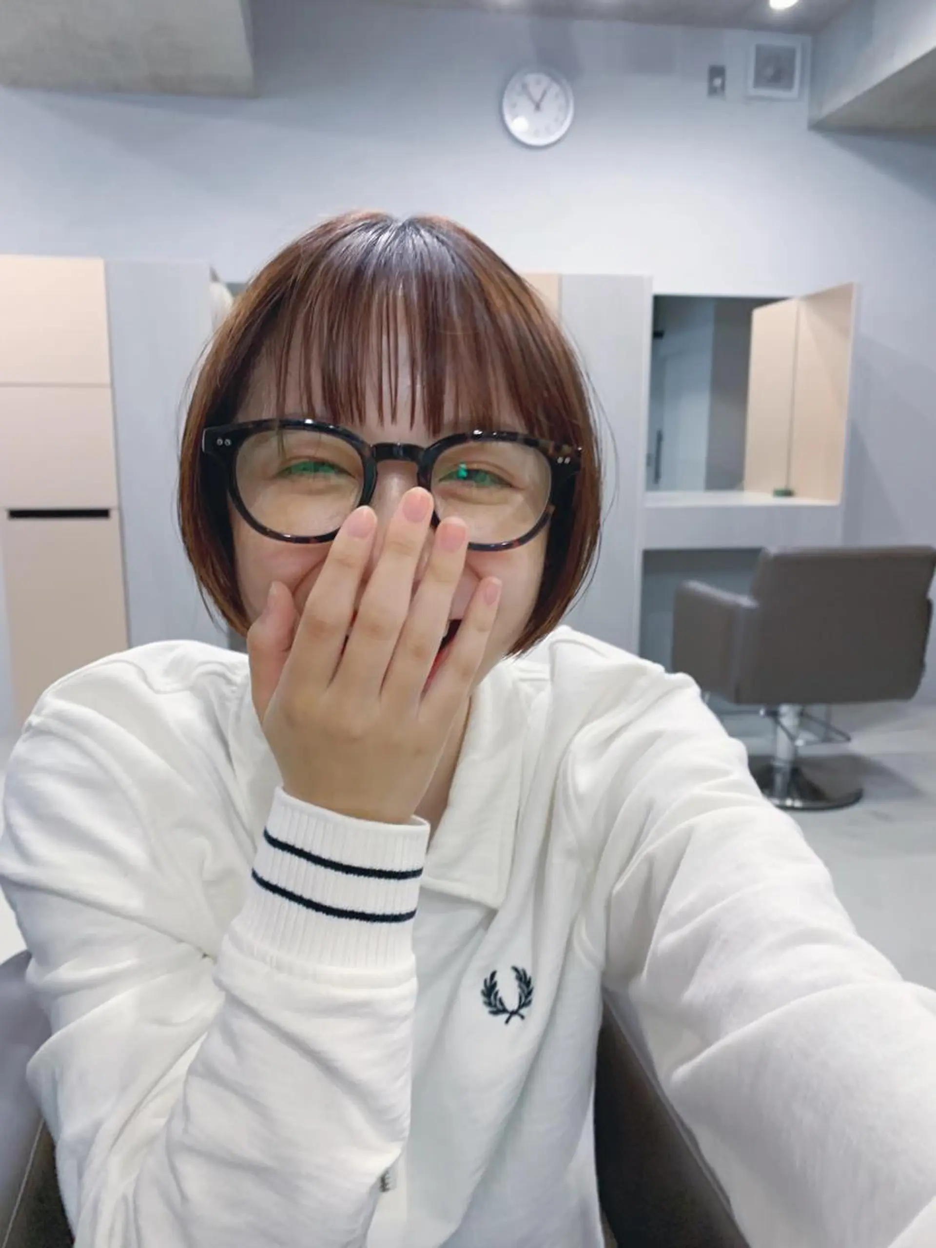 ショート カラー ボブパーマコテ巻き風 パーマNo1深江秀平のヘアスタイル