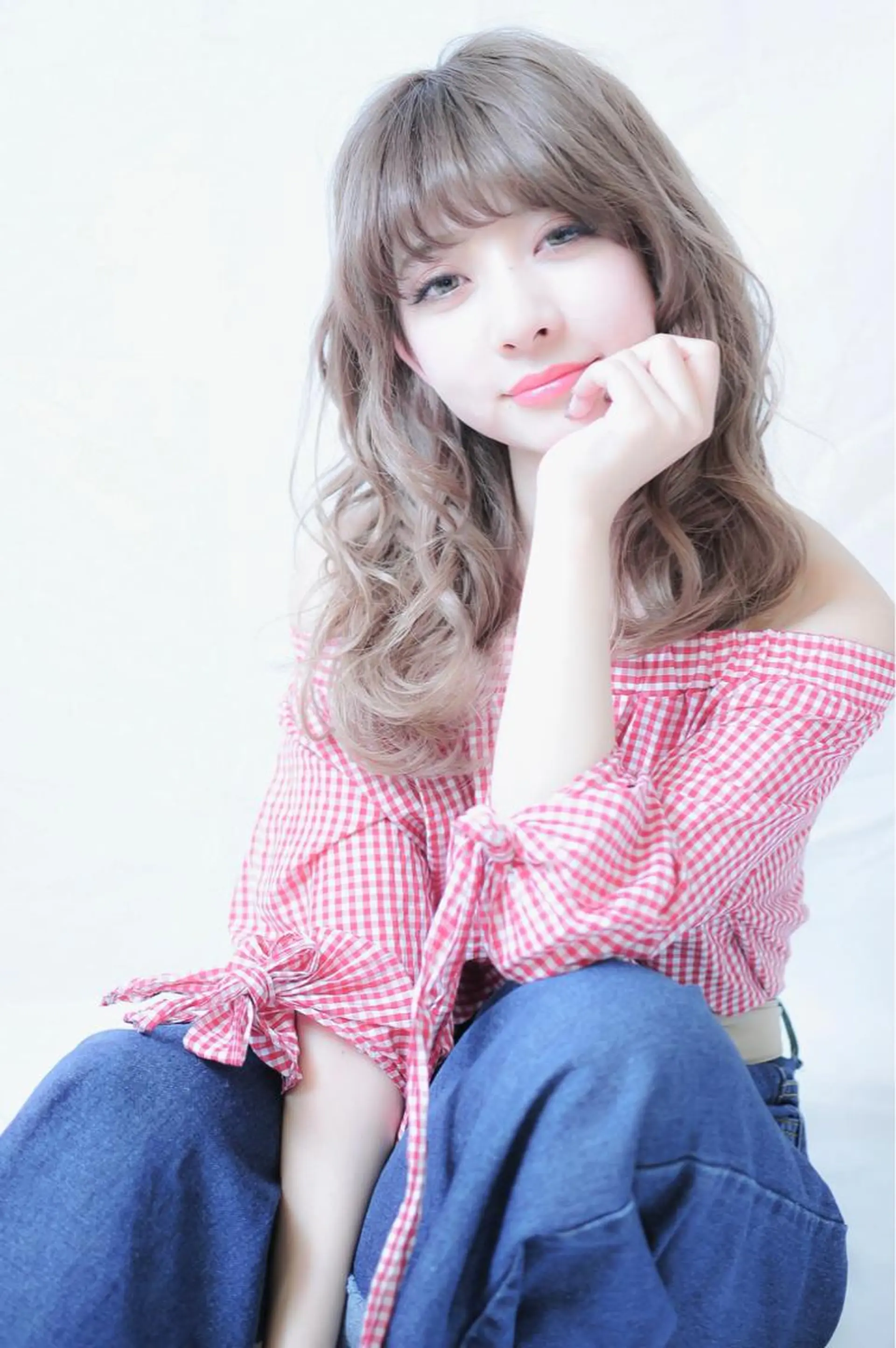 ロング カラー ヘアアレンジ アッシュ アッシュグレー アッシュグレージュ 透明感カラー グレージュ モテ髪透明感❤️ デイズヘアカラーのヘアスタイル