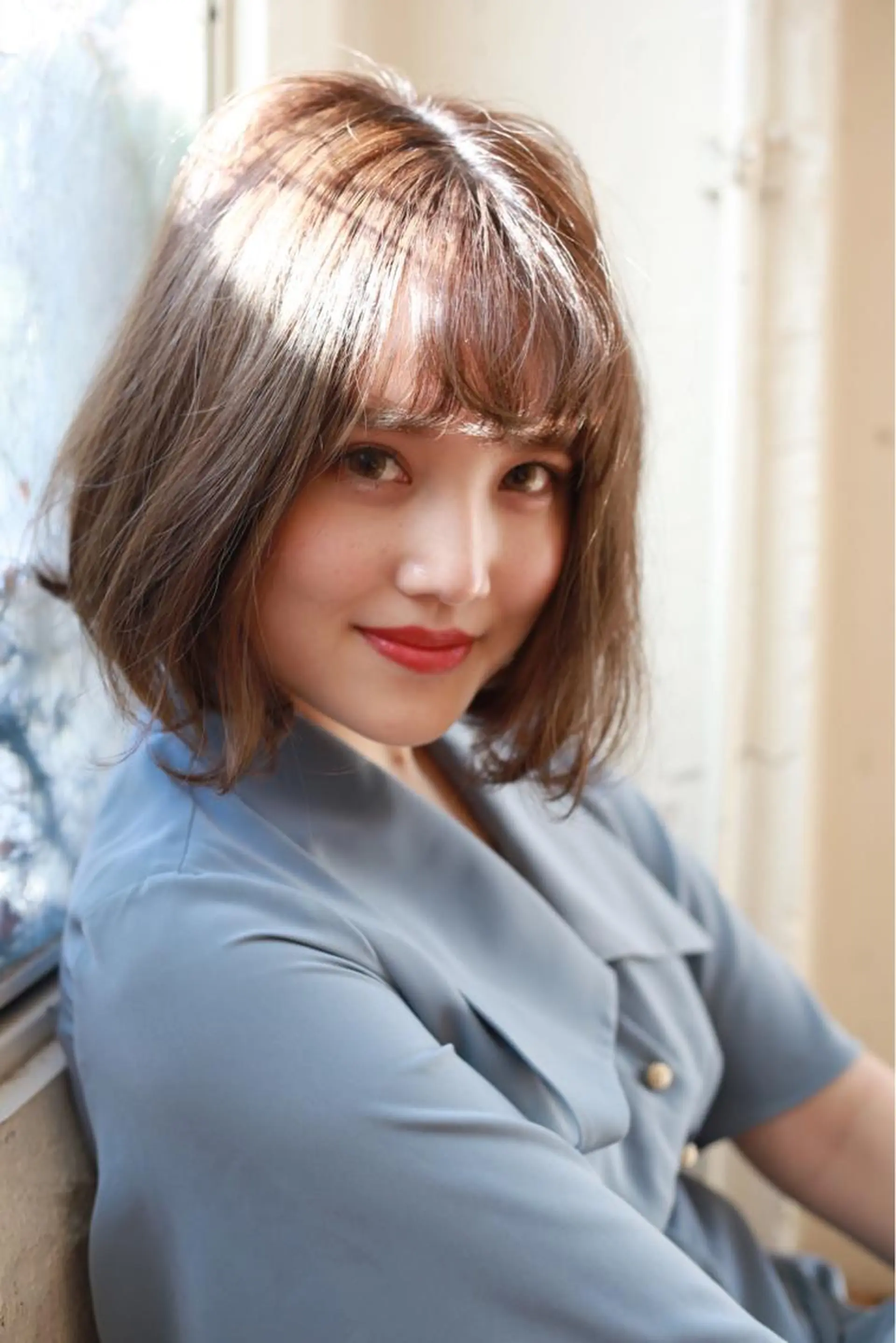 ミディアム カラー カット ヘアカラー アンブレラカラー💫 フェイスフレーミングのヘアスタイル