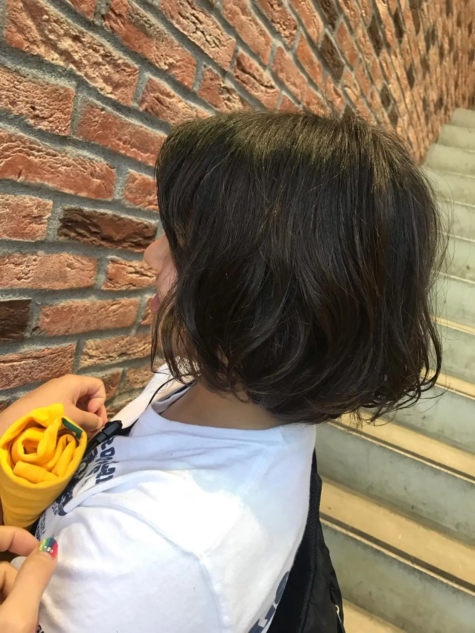 ミディアム パーマ 一ノ瀬 蘭のヘアスタイル