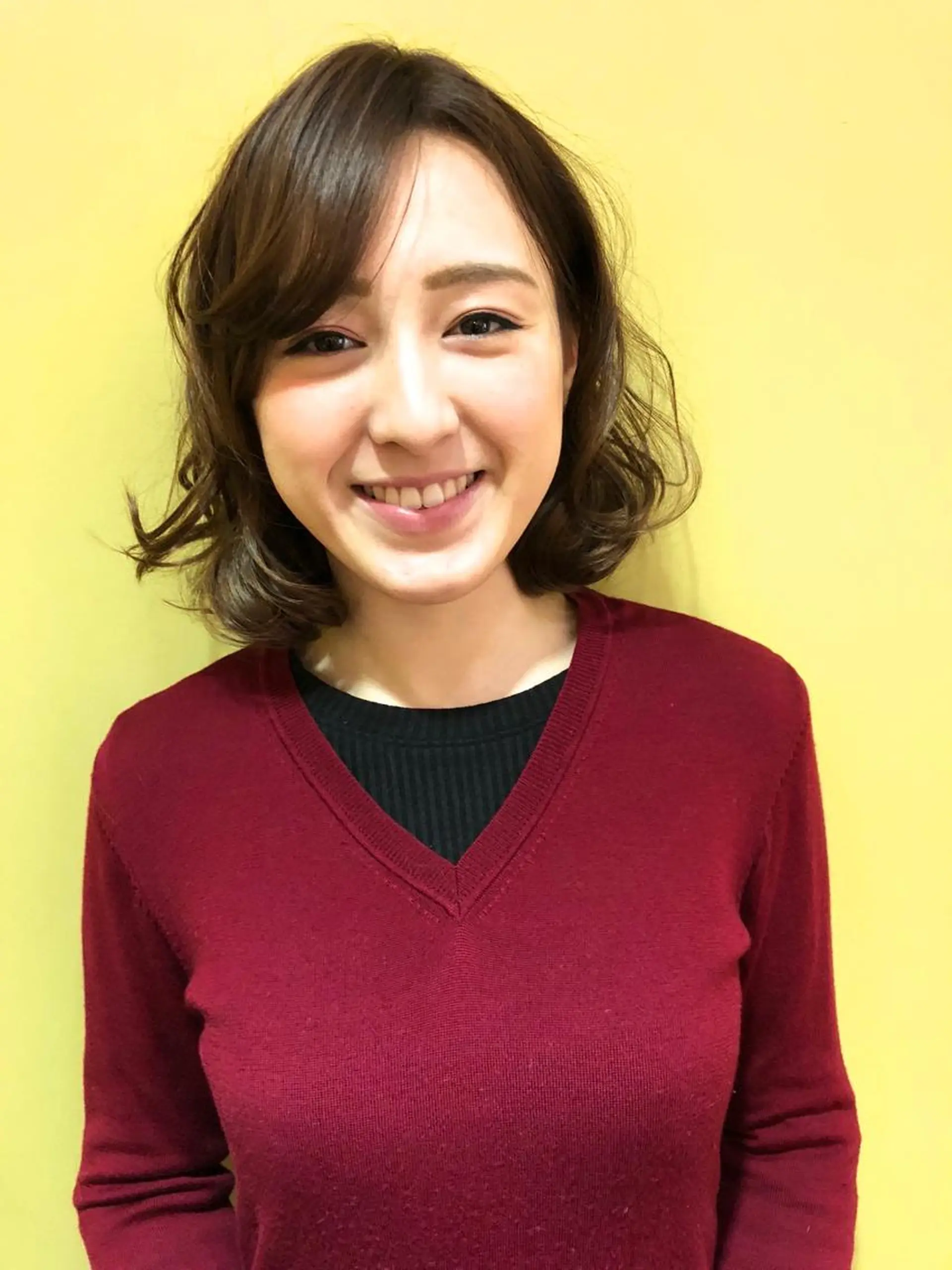 ミディアム カラー パーマ 鬼頭 洋吏のヘアスタイル