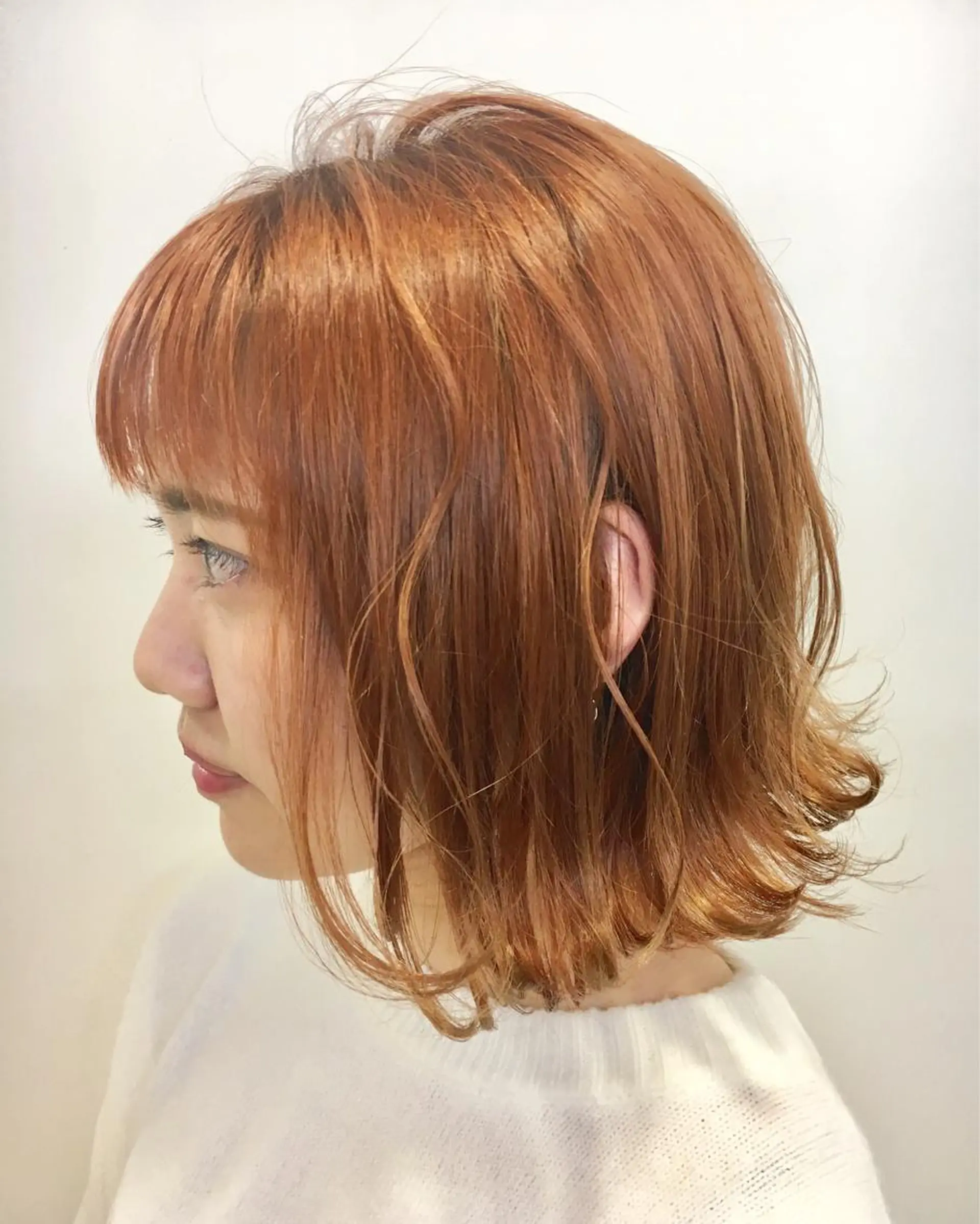 ショート カラー ブリーチ オレンジ ヘアカラー 永井 大希のヘアスタイル