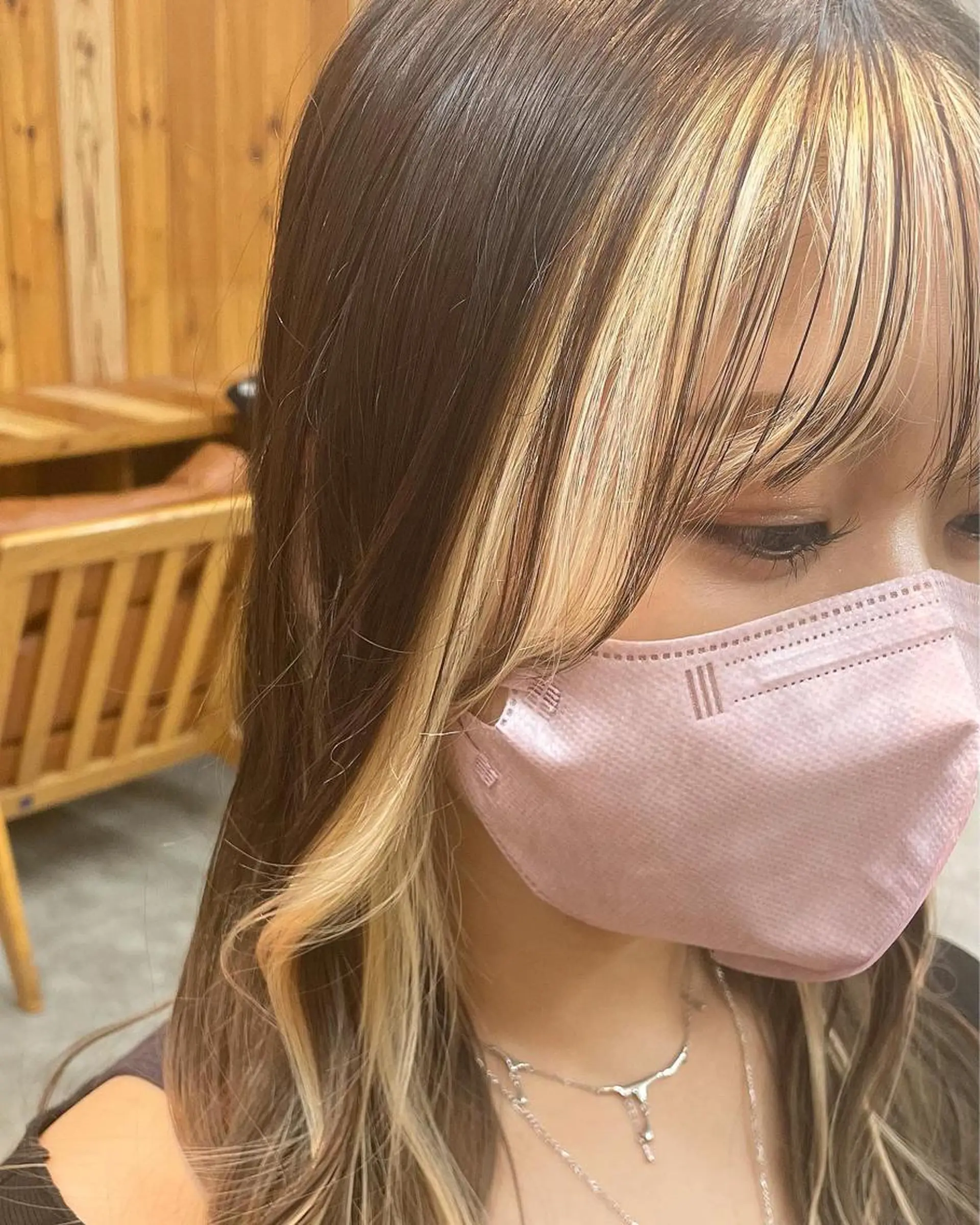 ロング ミストバング ハイトーン 🌷ハルミ🌷のヘアスタイル