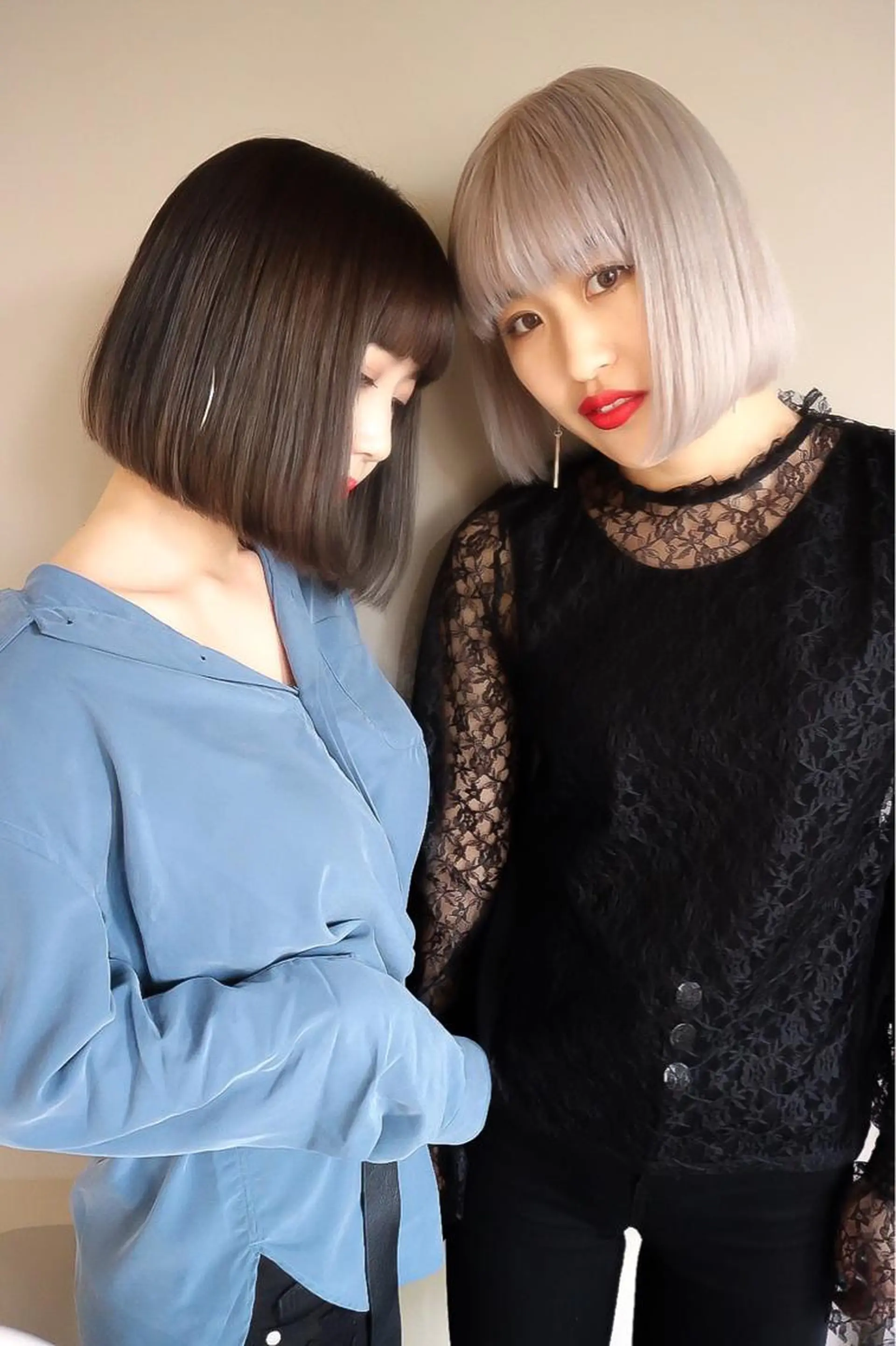 ショート カラー ブロンド ダークグレー ダークグレージュ グレージュ ボブ 🇨🇳ワンホンヘア 下田鉄也のヘアスタイル