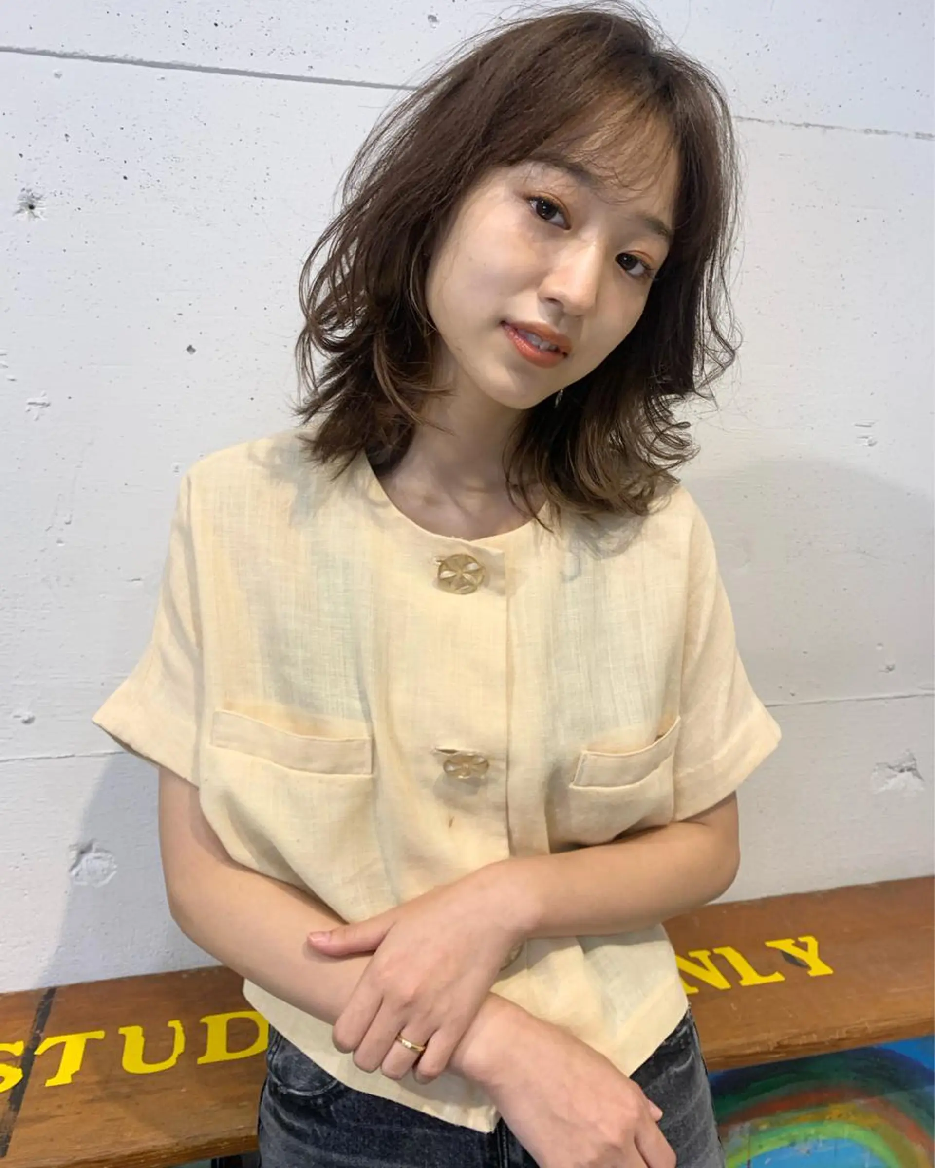 ミディアム パーマ カット ヘアカラー トリートメント 【takk】 ナカヤママサヨシのヘアスタイル