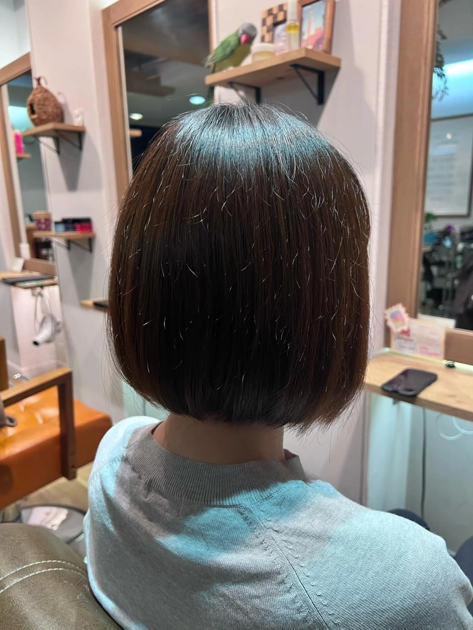 ミディアム カラー ボブ ツキダテ ユイのヘアスタイル