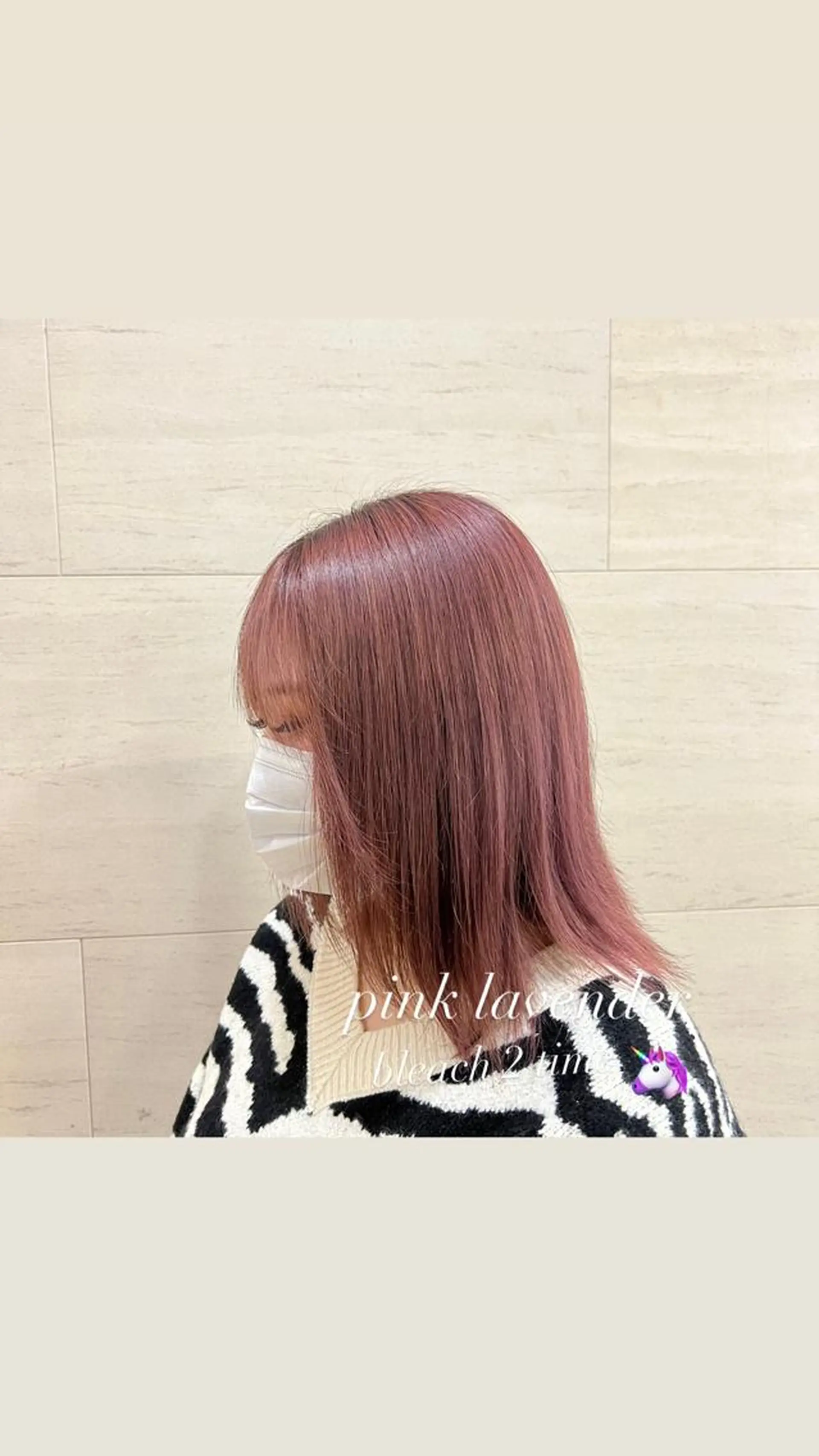 ミディアム カラー ラベンダーカラー ピンクカラー ピンクラベンダー 茅ヶ崎パーマ特化/ スパイラル/ハルキのヘアスタイル