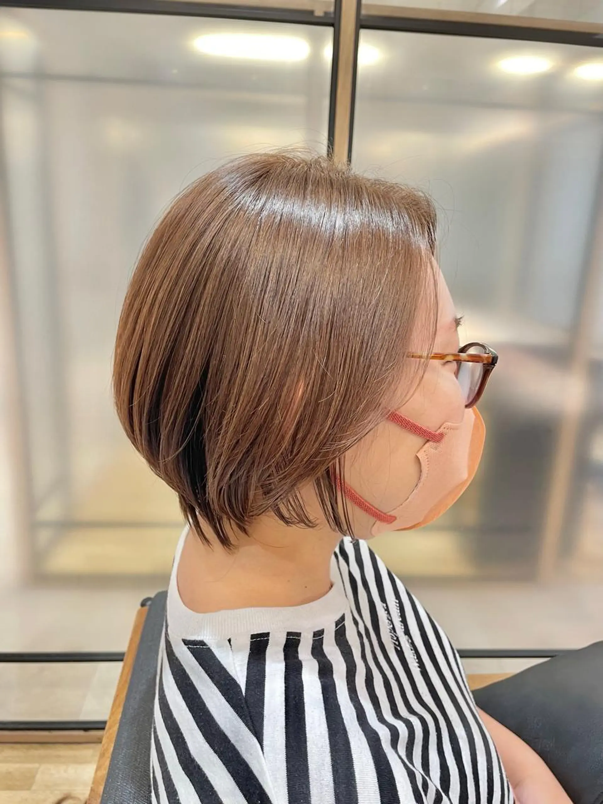 ショート ショートボブ 丸みショート ボブ ハイライト 髪質改善 シノハラ ガクト ショート/白髪ぼかしのヘアスタイル