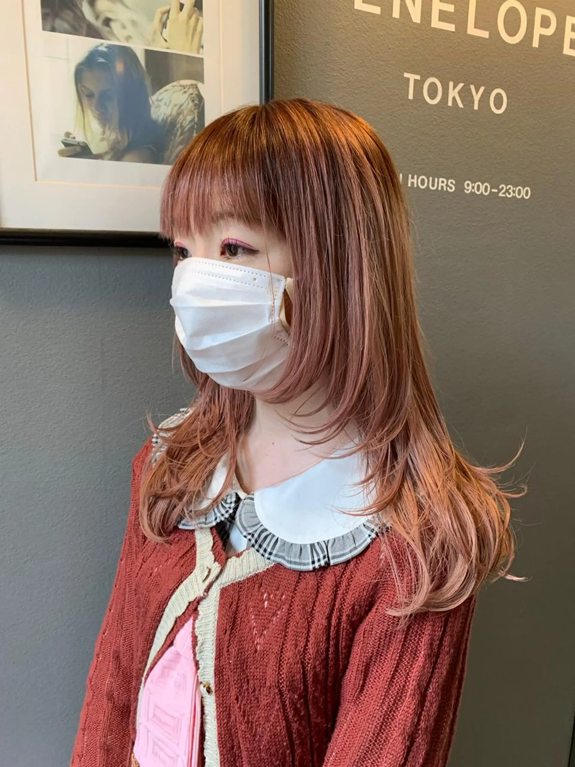 セミロング ウルフカット 髪質改善ストレート/ ブリーチ／渋谷　福田のヘアスタイル