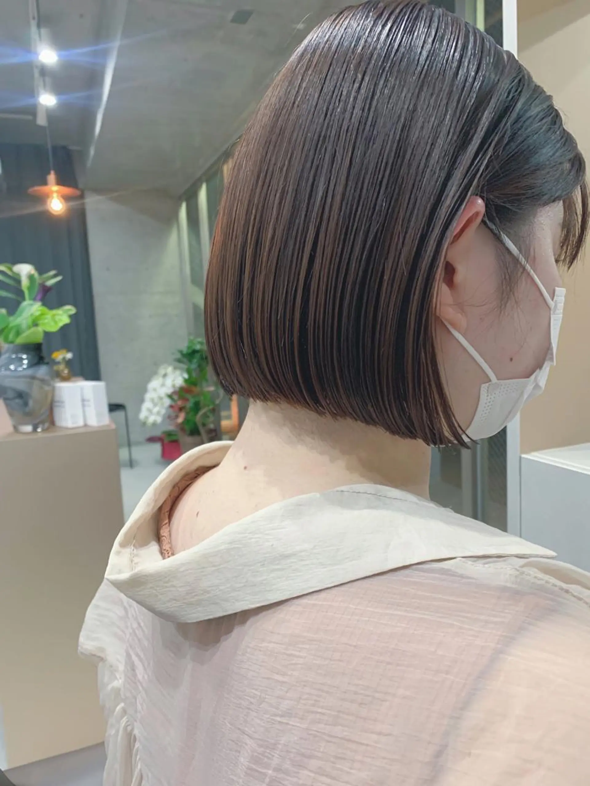 ショート カラー ボブパーマコテ巻き風 パーマNo1深江秀平のヘアスタイル