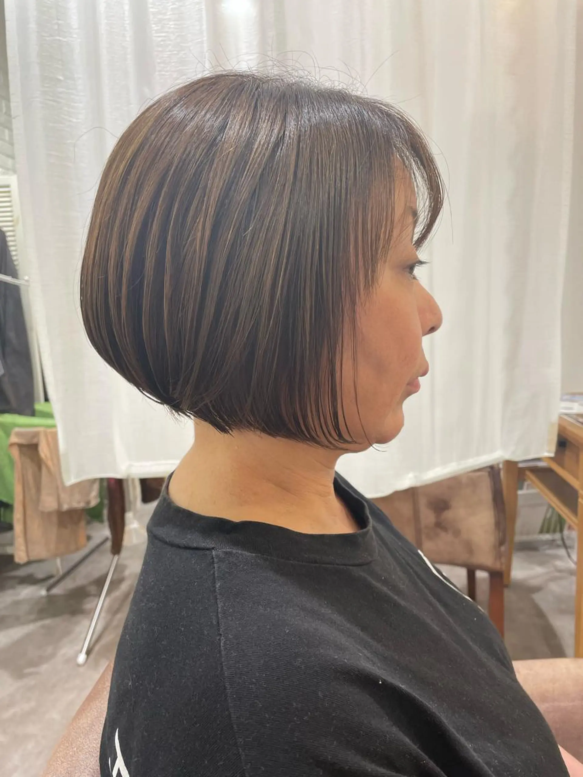 ショート カラー パーマ ヘアアレンジ キッズ ネイル マツエク・マツパ アイブロウ belta.🌱 安藝夏花🌻のヘアスタイル