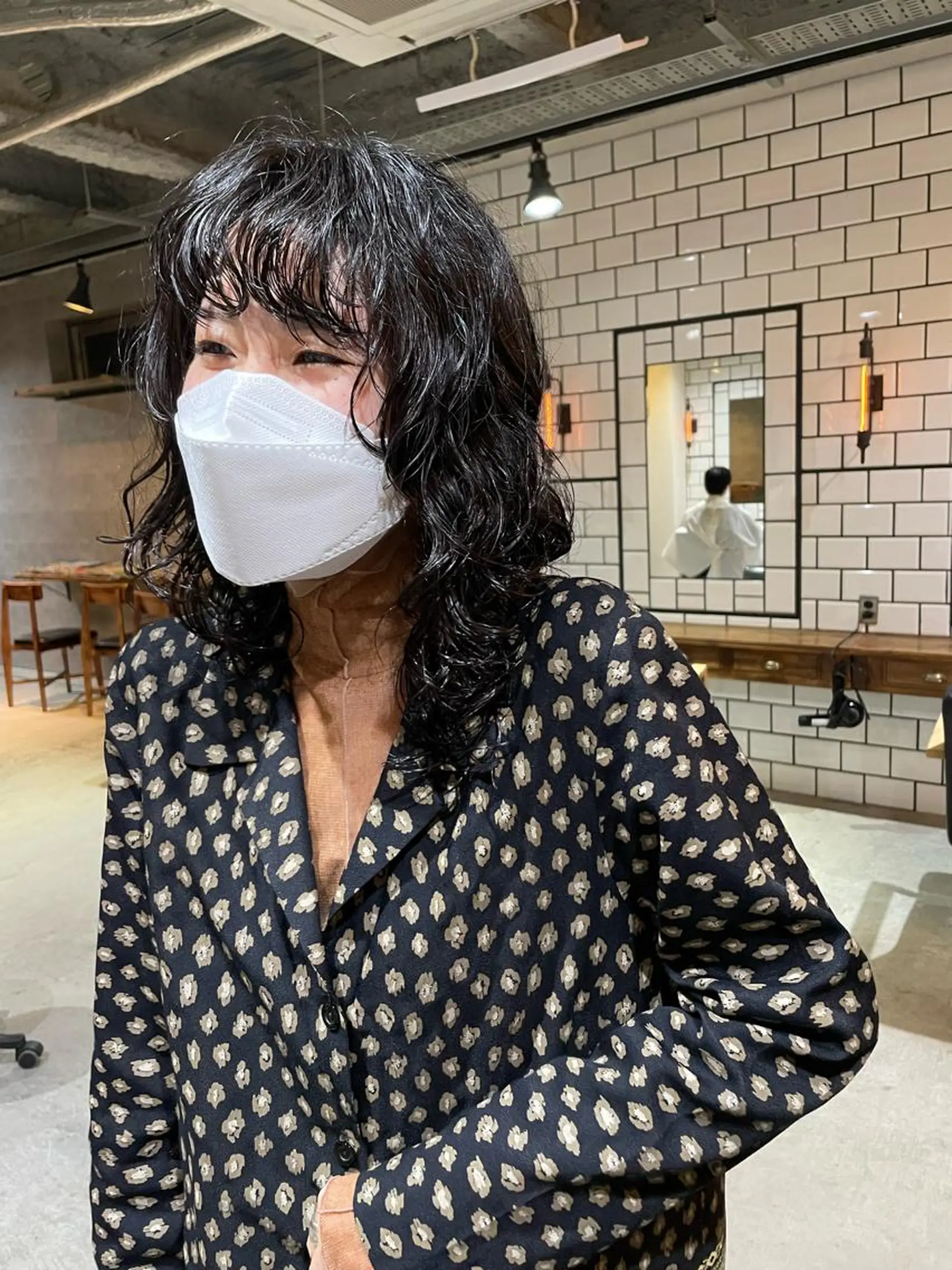 ミディアム カラー パーマ カット ヘアカラー パーマ トリートメント メンズヘア/レイヤー /ボブ山内春輝のヘアスタイル