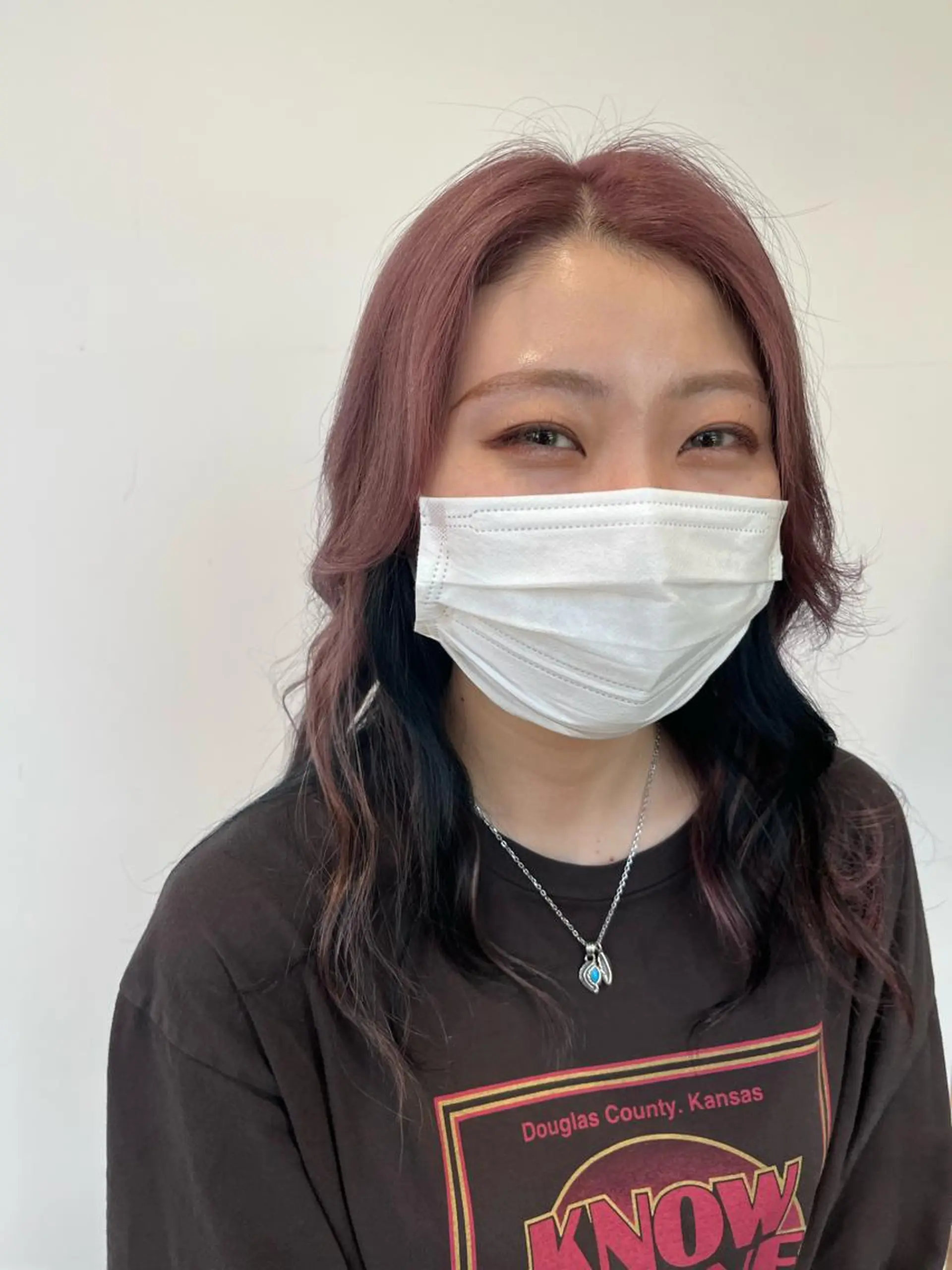 セミロング カラー ブルーカラー インナーカラー ピンクカラー dogstar小林諒 レイヤー/パーマのヘアスタイル