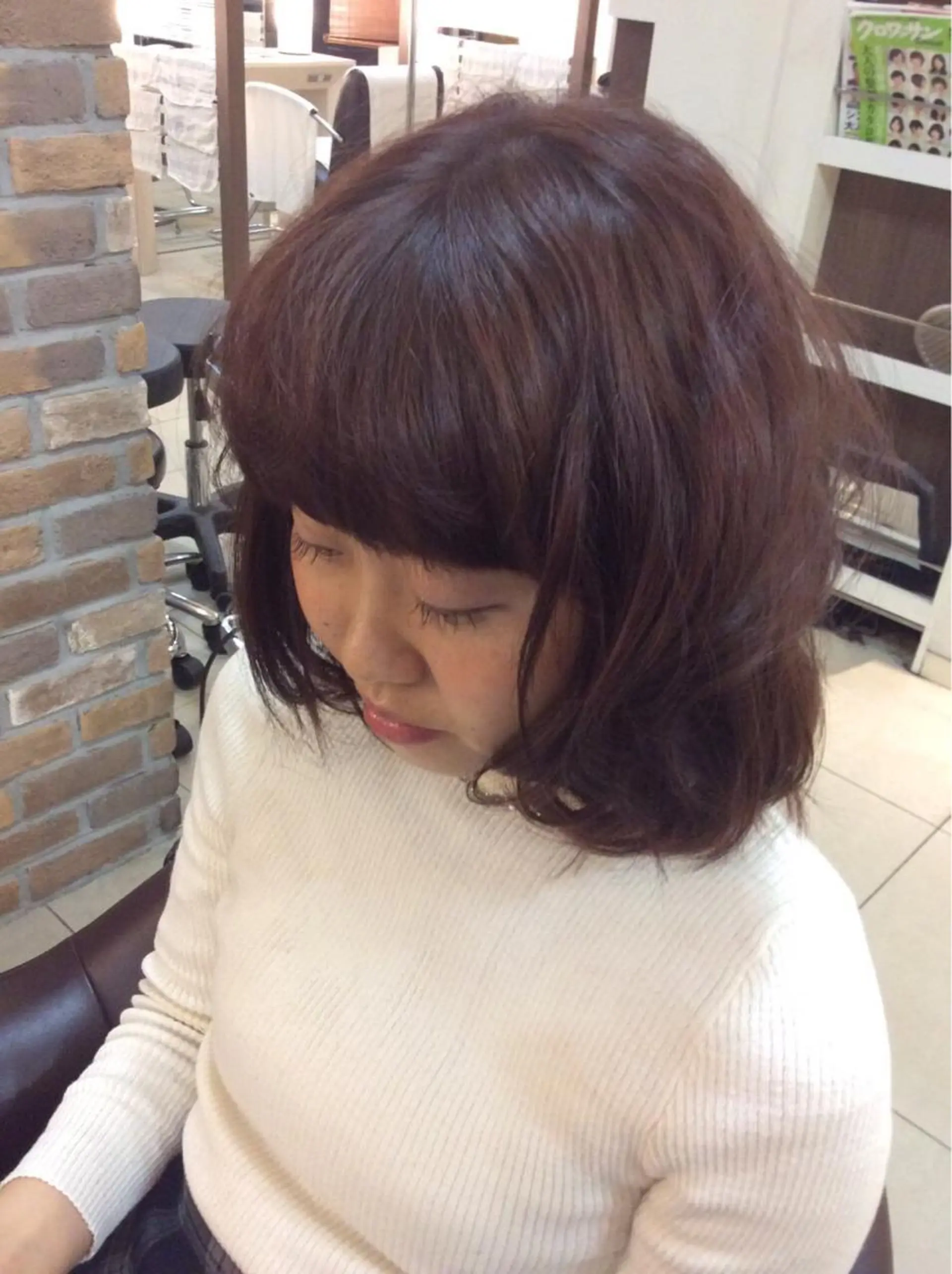 ミディアム カラー 透明感カラー ピンクカラー 似合わせ／代表 髪質改善/山田将大のヘアスタイル