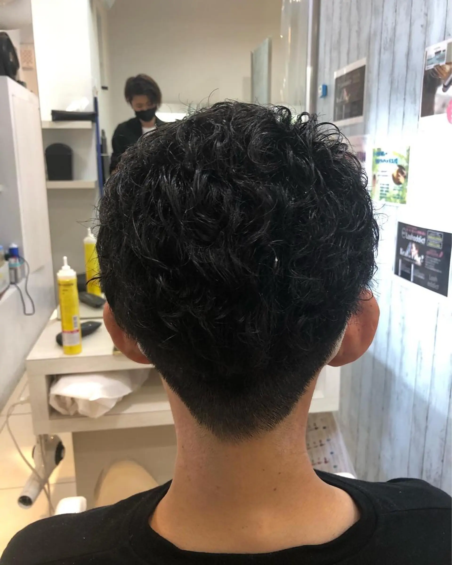 ショート パーマ メンズ 髪質改善× ハイライト溝江のヘアスタイル