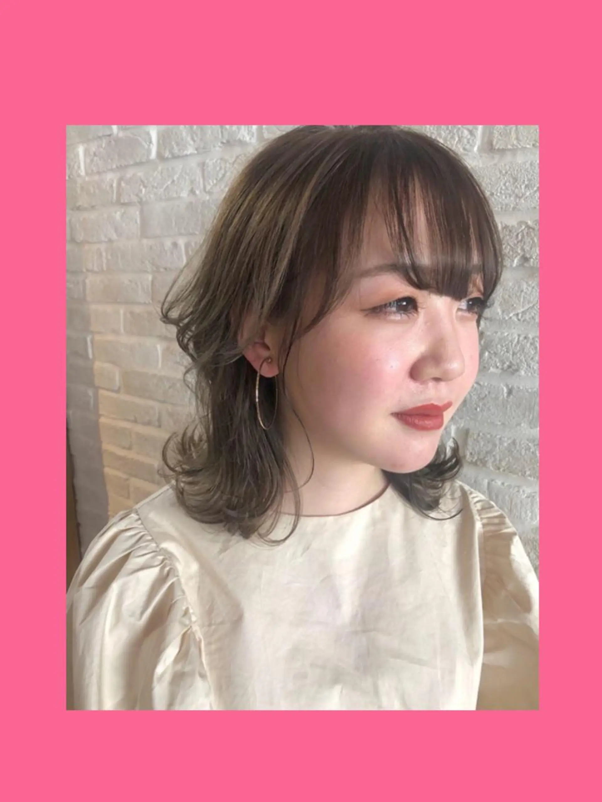 ミディアム カラー hair salon Ranun髪質改善のヘアスタイル