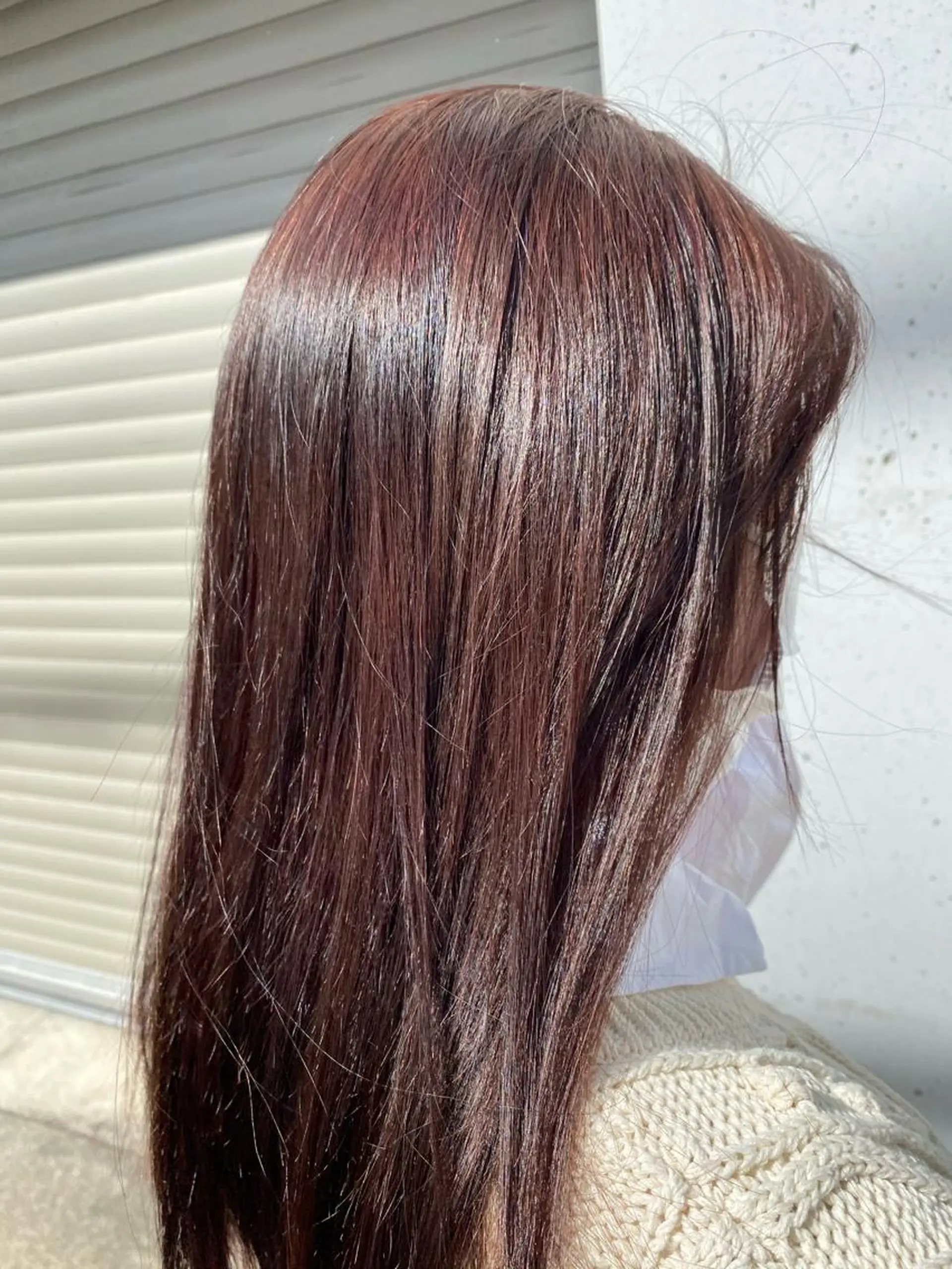 セミロング カラー ブラウンカラー ナチュラルブラウン レッドカラー レッドブラウン お任せヘア☘️☘️ 及川渚のヘアスタイル