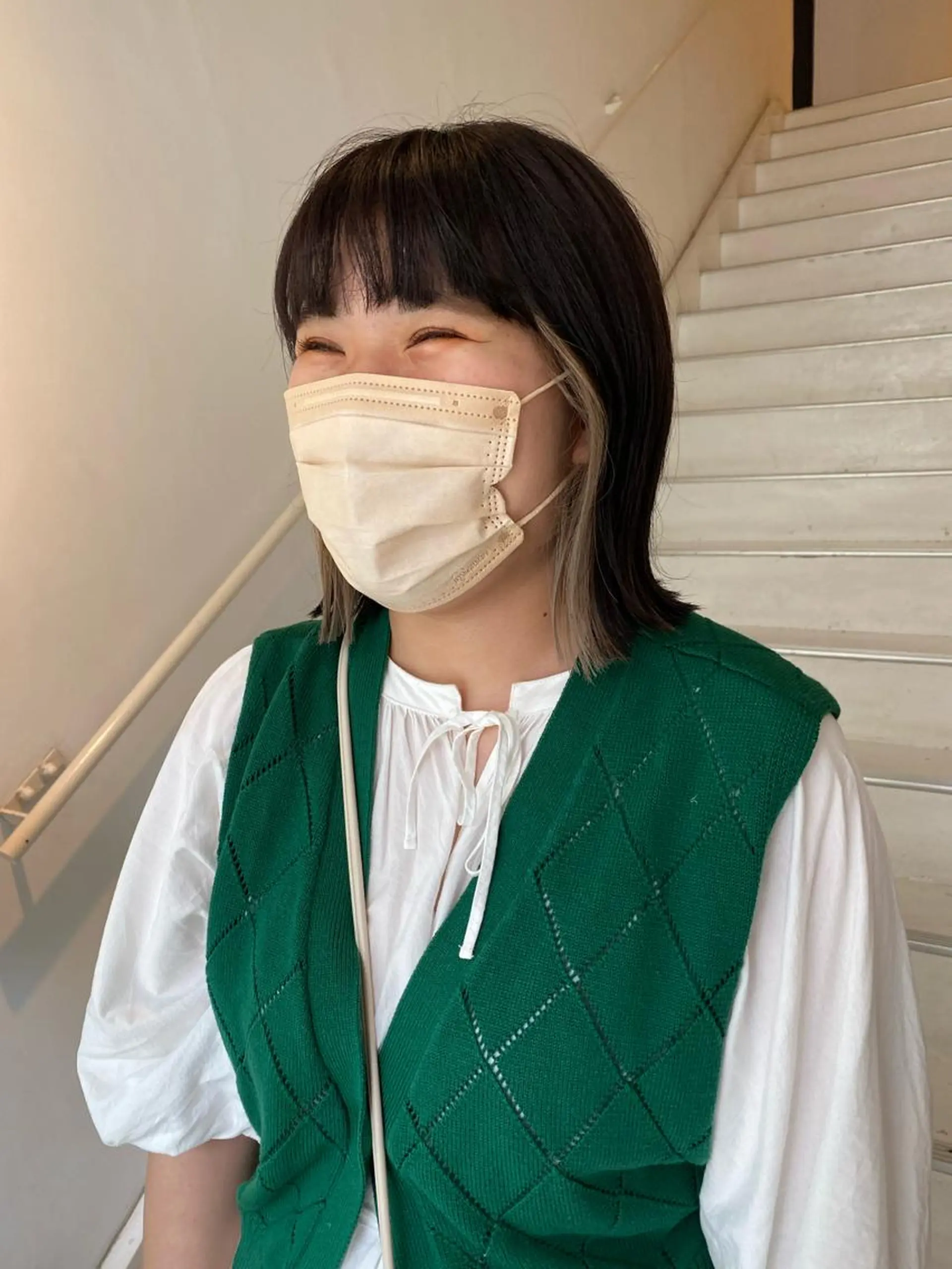 ミディアム カラー ベージュカラー グレージュ ホワイトベージュ アオイ🩵暖色 /まろやかカラーのヘアスタイル