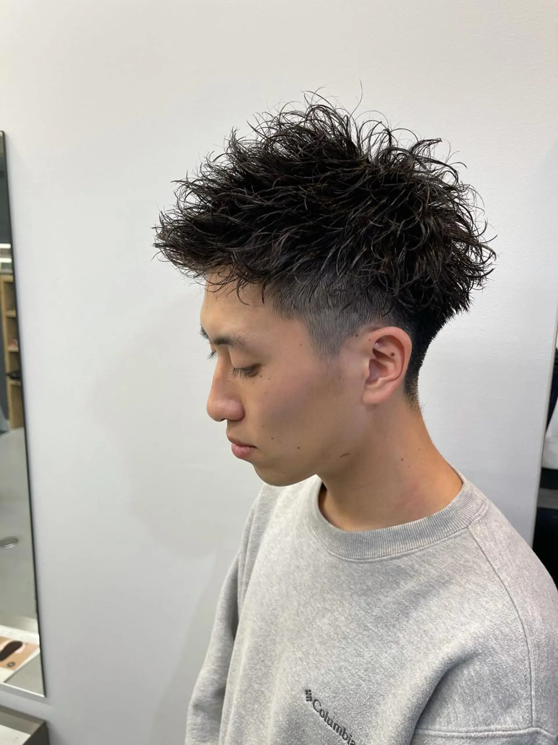 ショート メンズ カット 森本裕/オーナー/ スパイラルパーマのヘアスタイル