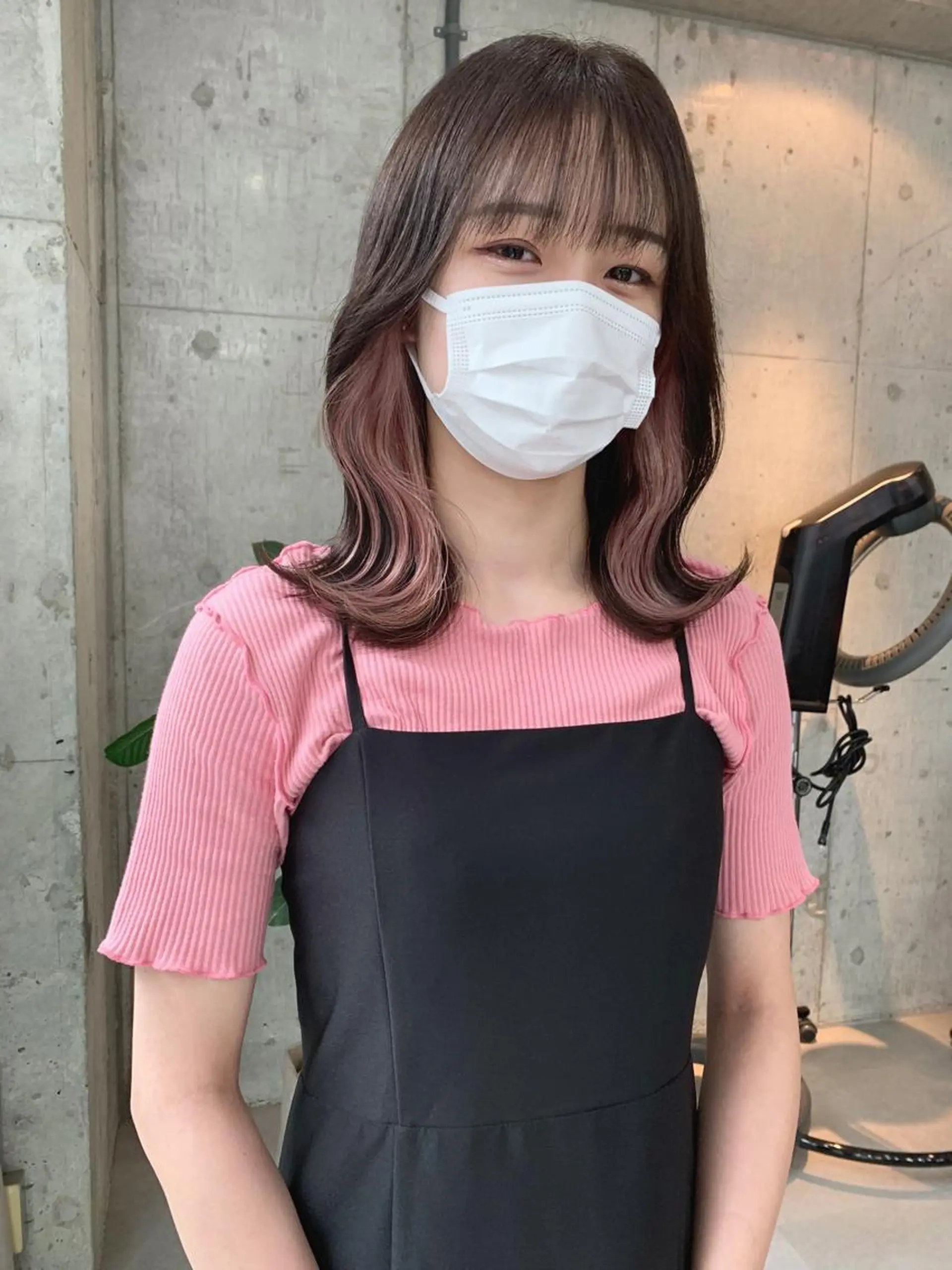 ミディアム カラー SAKURA 原宿所属・なかの たくみのヘアスタイル