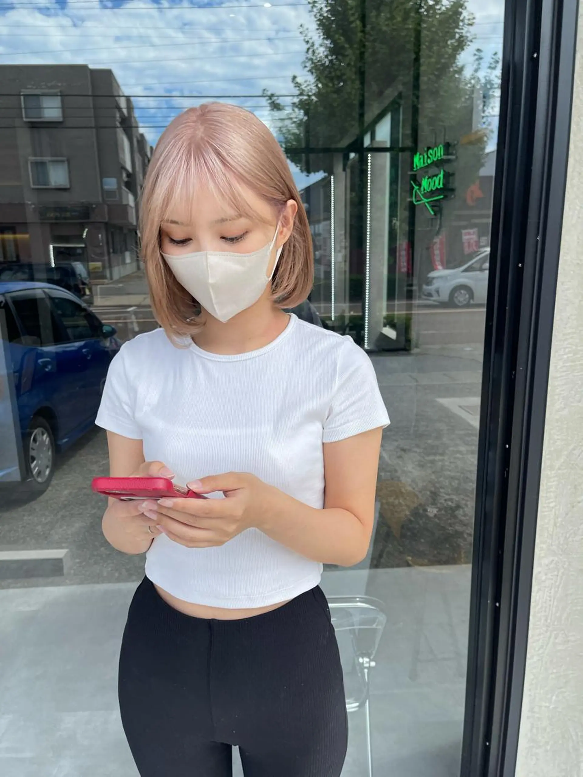 ミディアム カラー カット ヘアカラー トリートメント mood tatemachiのヘアスタイル