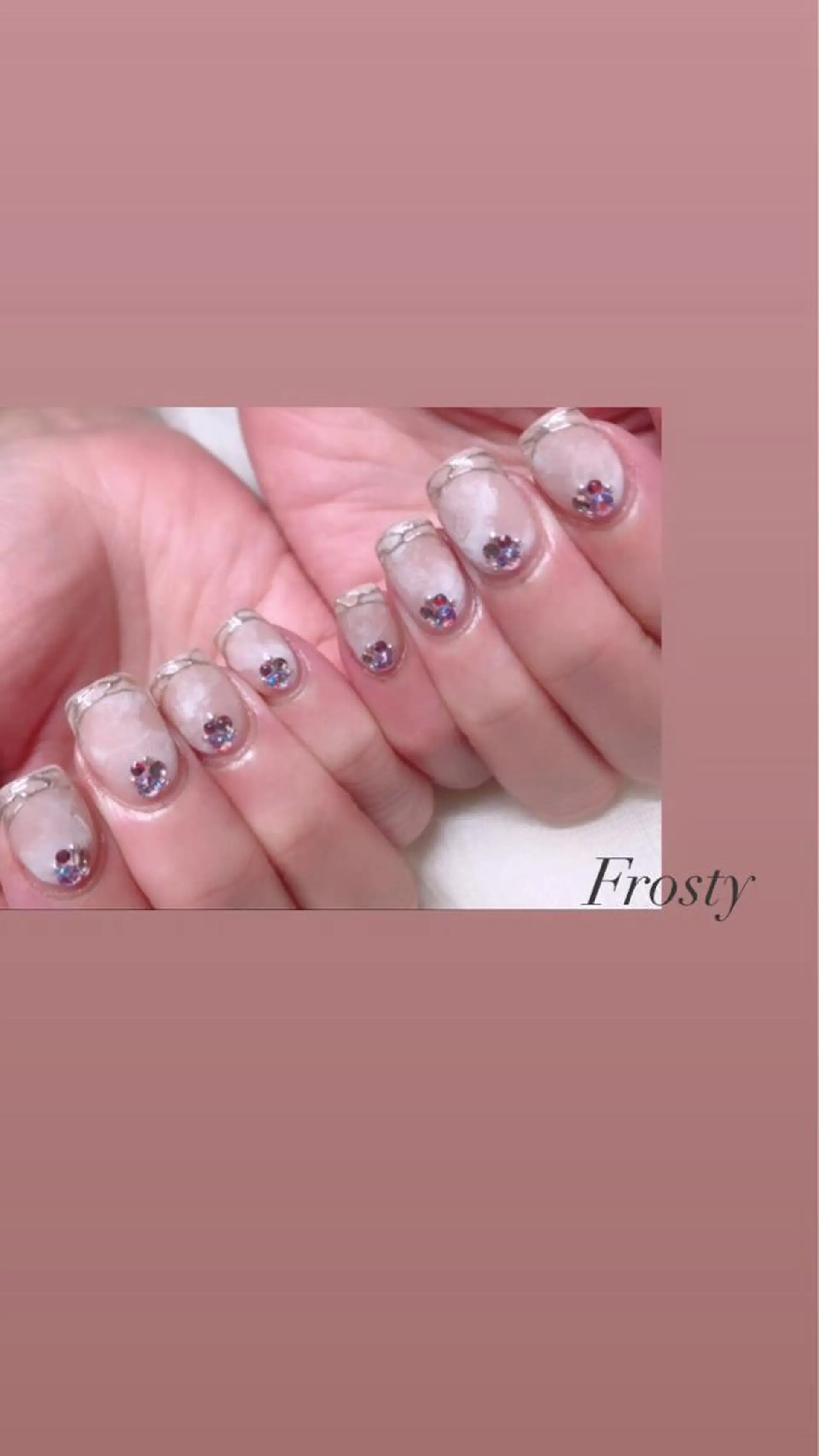 ネイル ストーンネイル Mys. 松本結衣のネイルデザイン