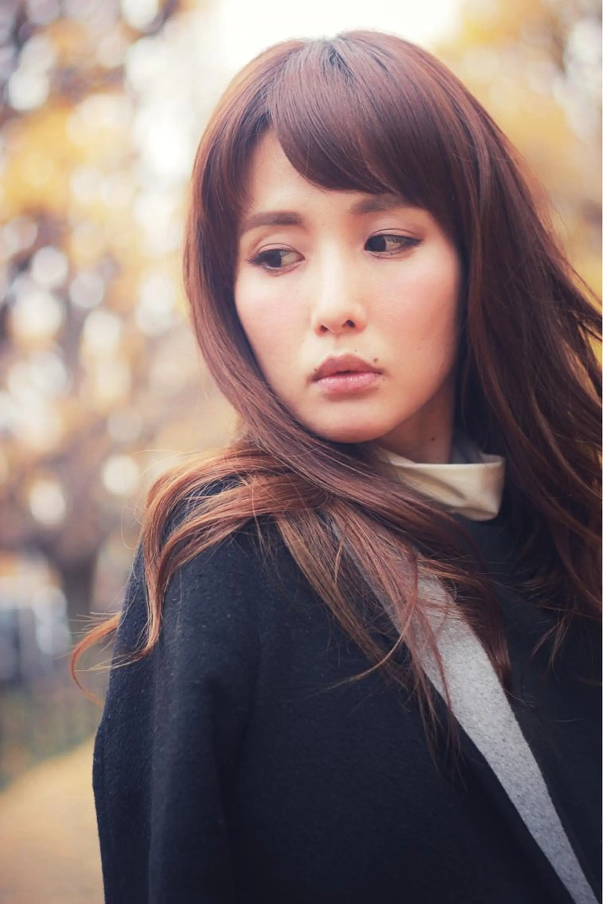 セミロング ロング カラー パーマ 川間 将彦のヘアスタイル